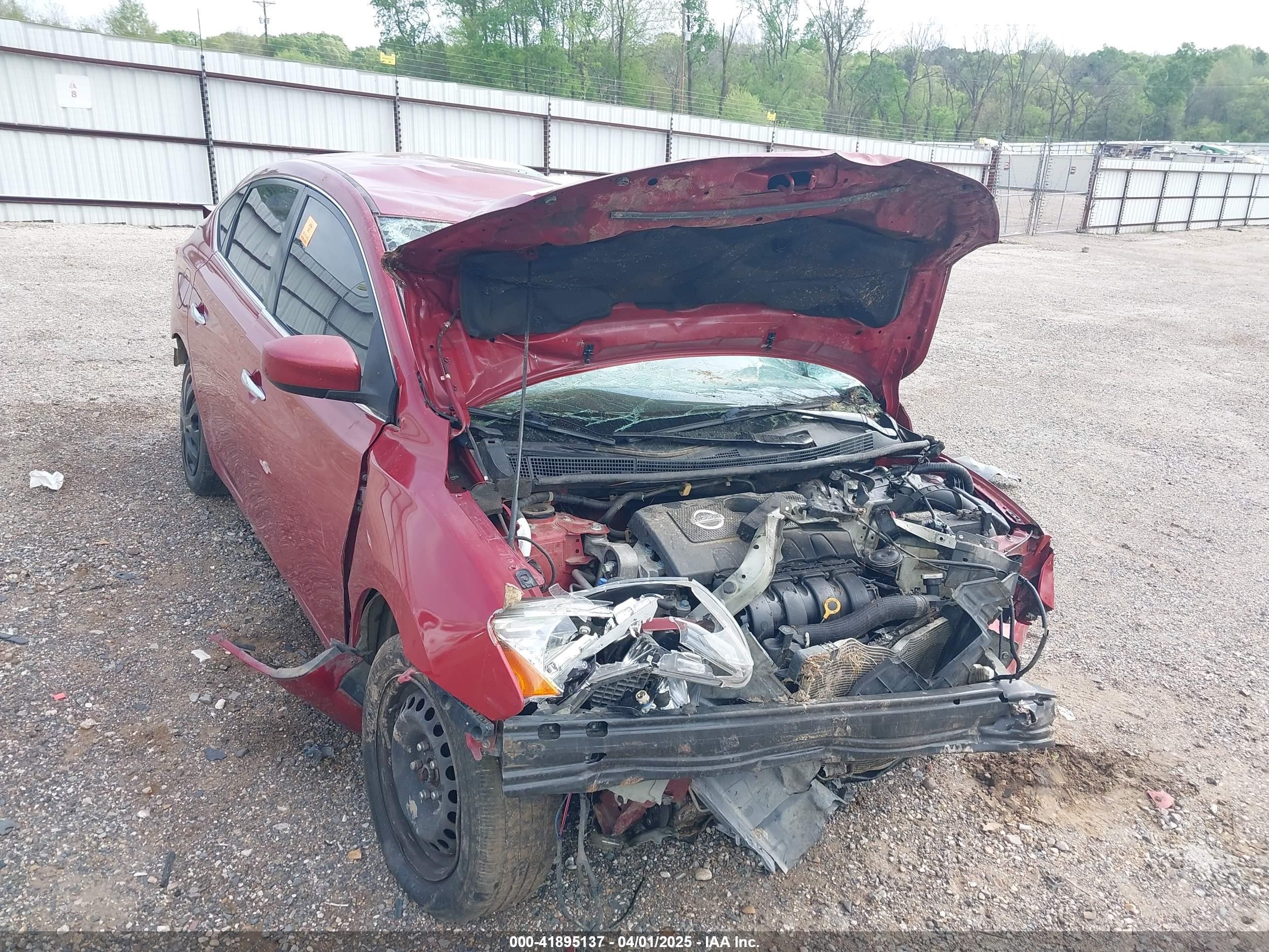 2013 Nissan Sentra Sv Red vin: 3N1AB7AP4DL742139