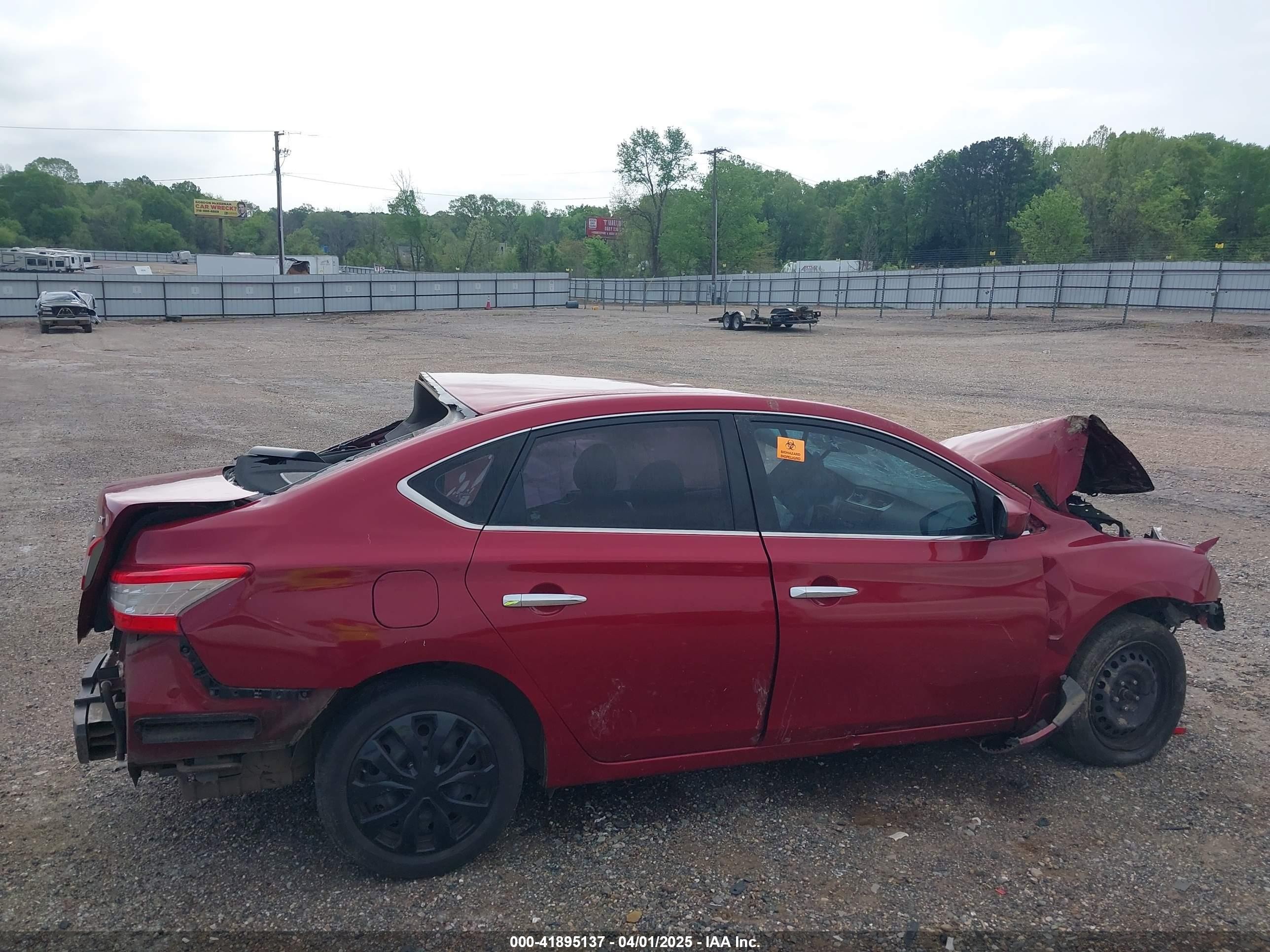 2013 Nissan Sentra Sv Red vin: 3N1AB7AP4DL742139