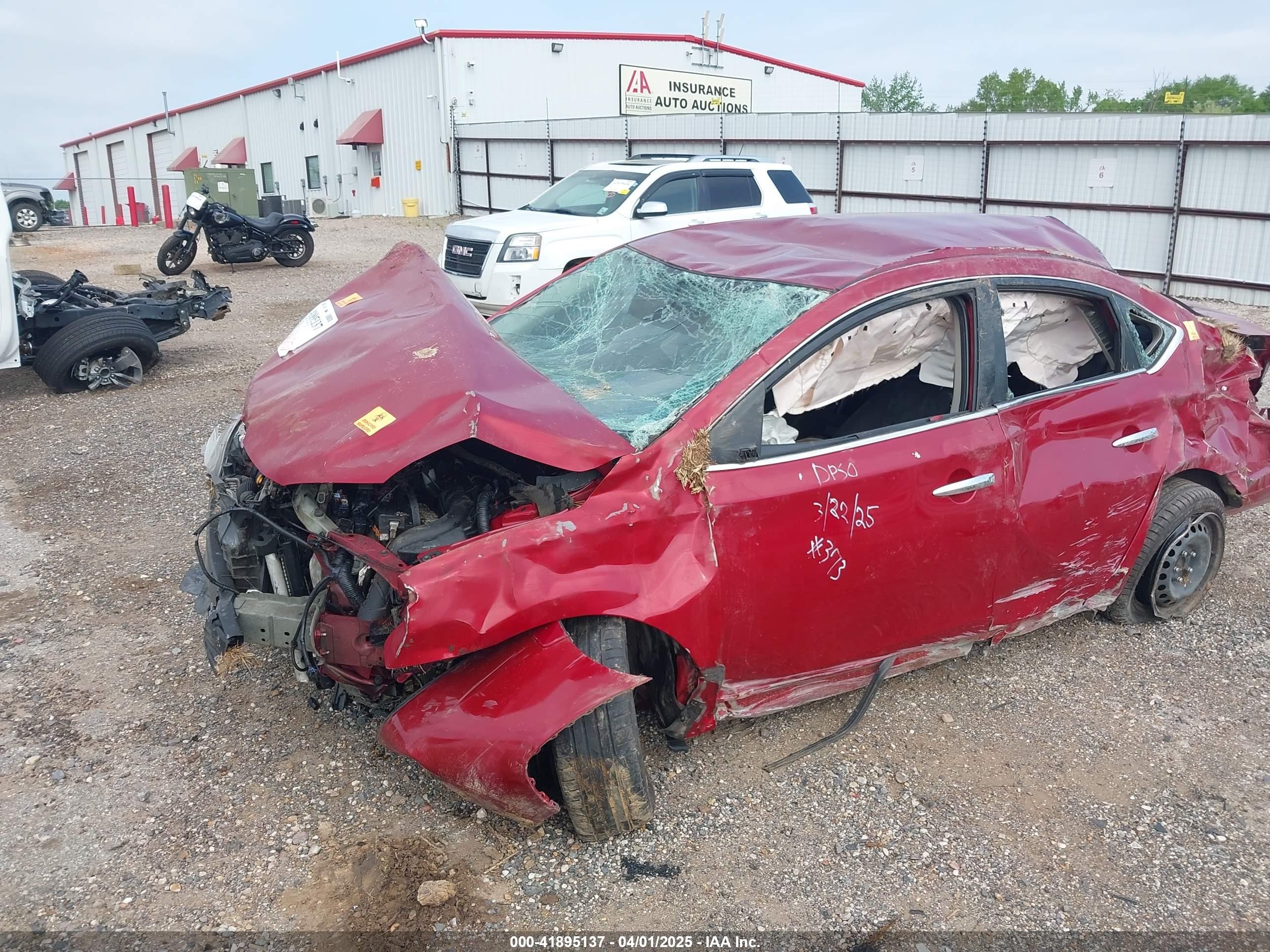 2013 Nissan Sentra Sv Red vin: 3N1AB7AP4DL742139