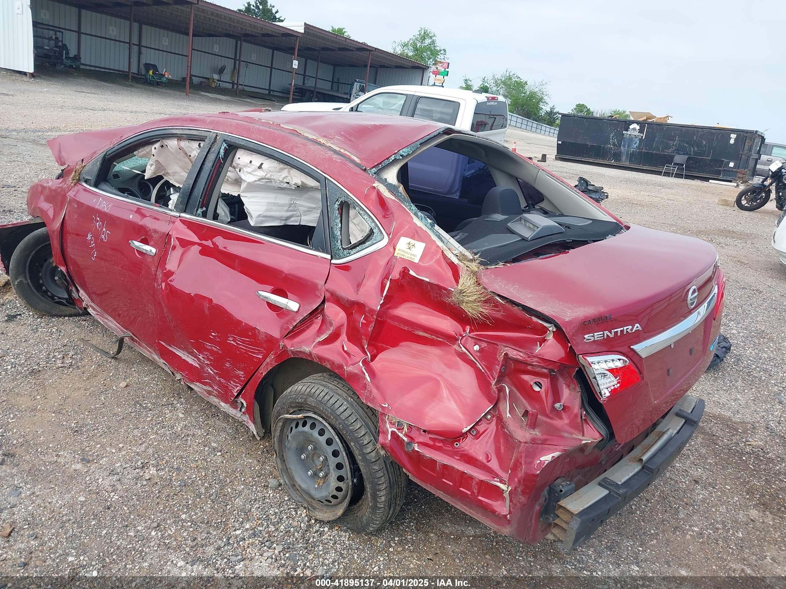2013 Nissan Sentra Sv Red vin: 3N1AB7AP4DL742139