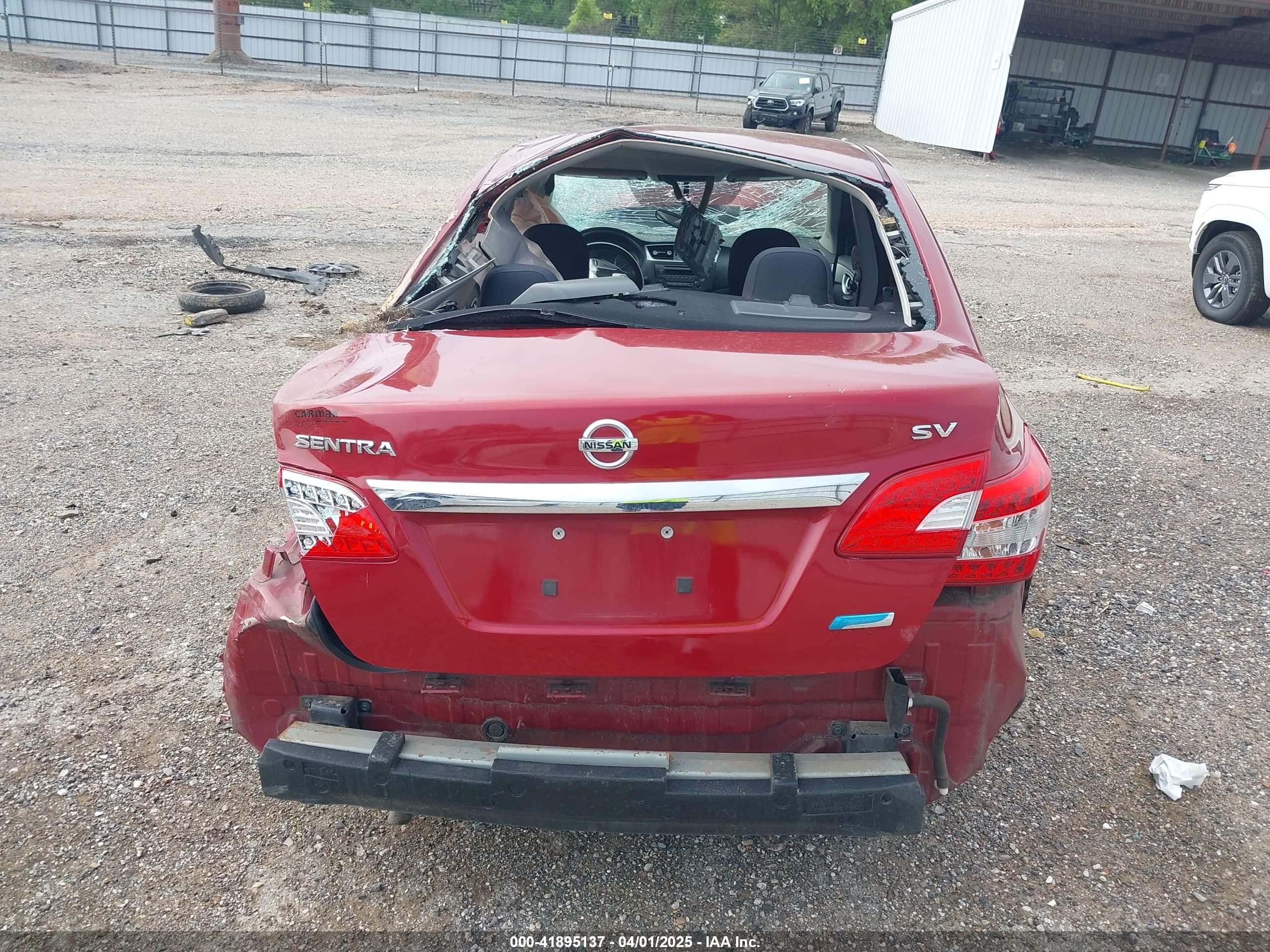 2013 Nissan Sentra Sv Red vin: 3N1AB7AP4DL742139