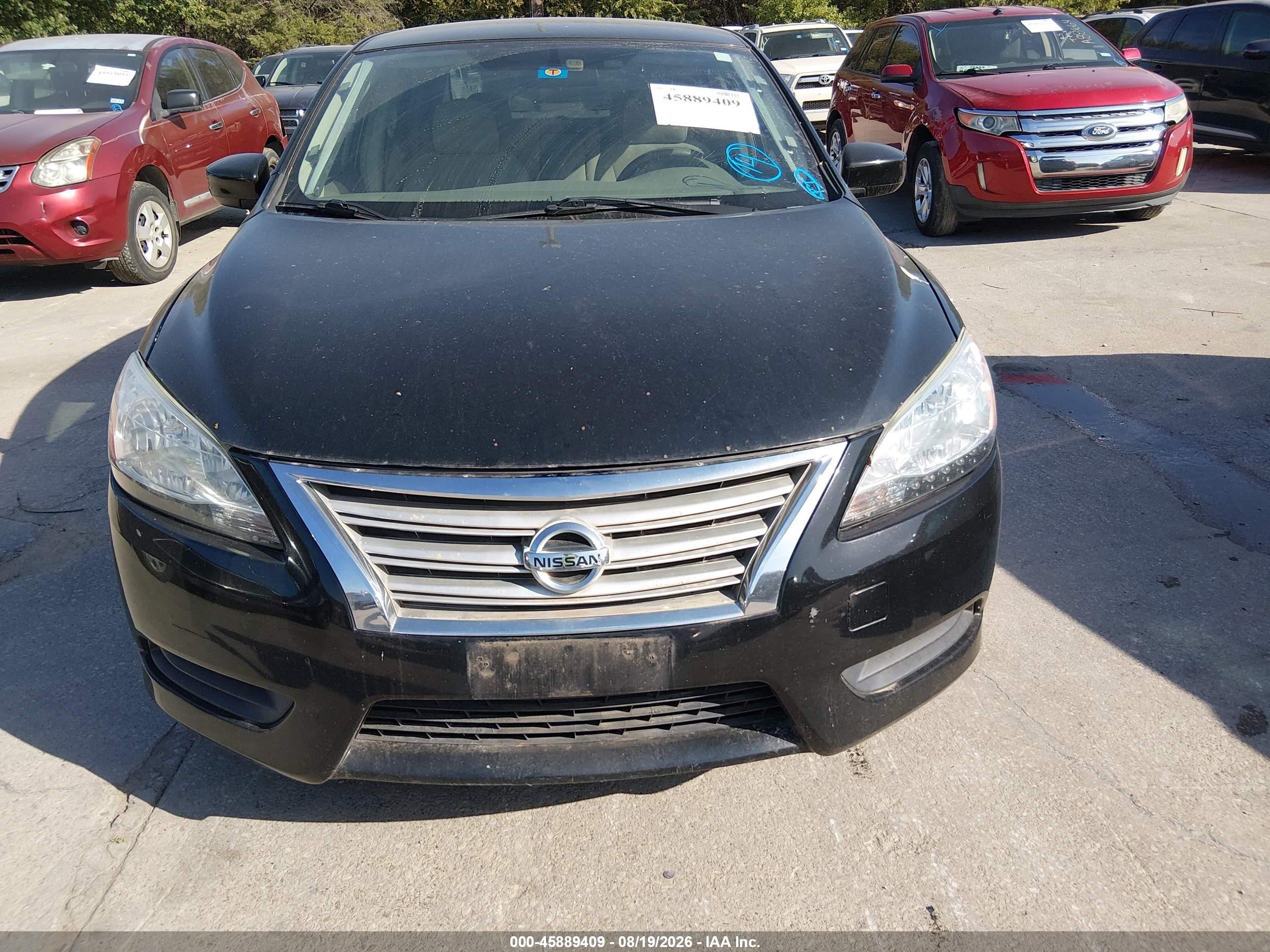 2013 Nissan Sentra Sv Black vin: 3N1AB7AP4DL755702