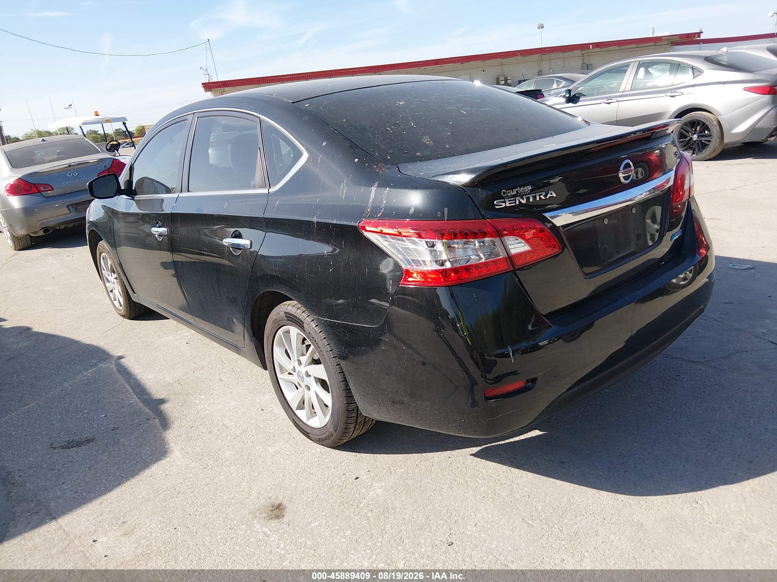 2013 Nissan Sentra Sv Black vin: 3N1AB7AP4DL755702