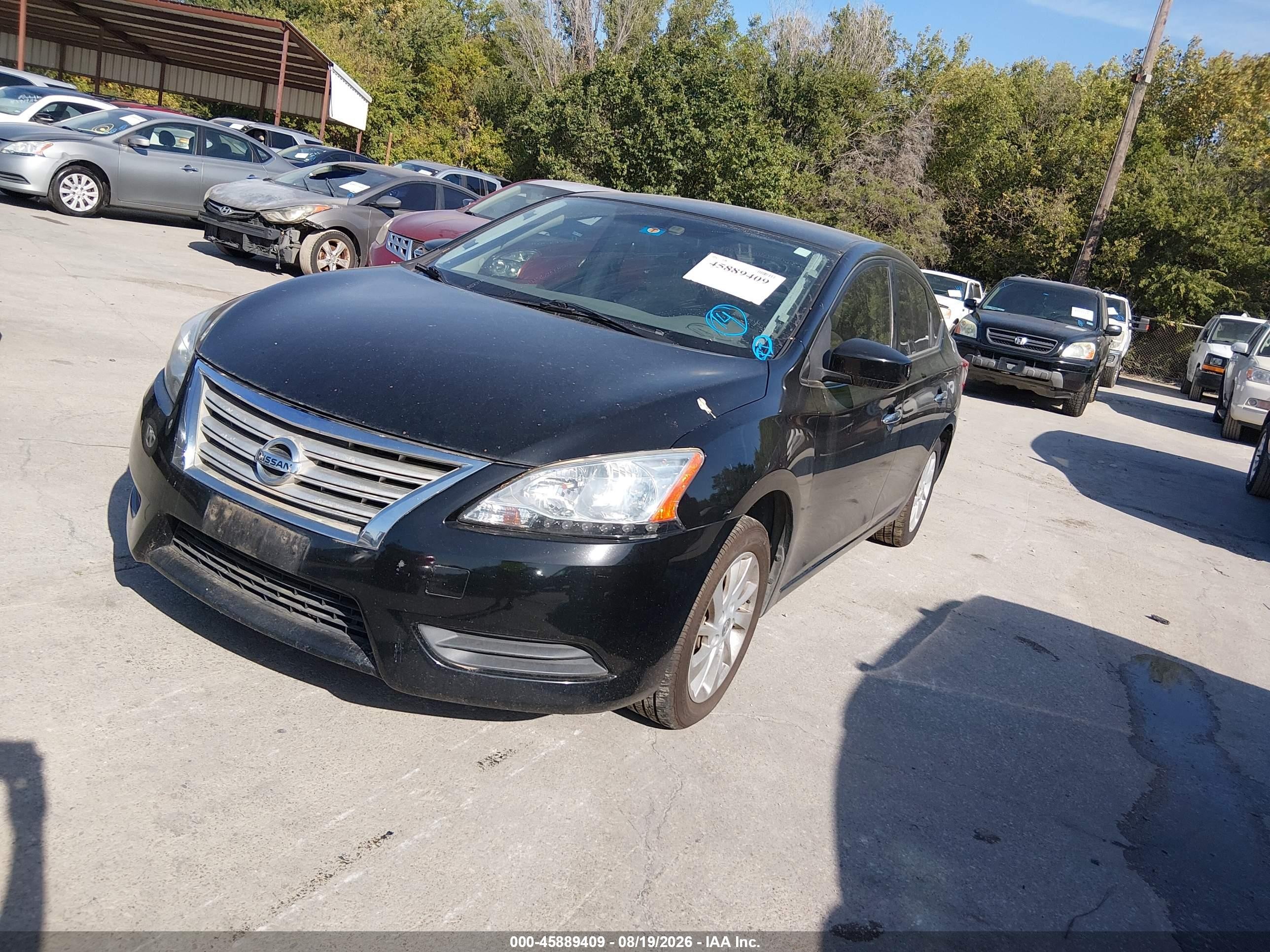 2013 Nissan Sentra Sv Black vin: 3N1AB7AP4DL755702