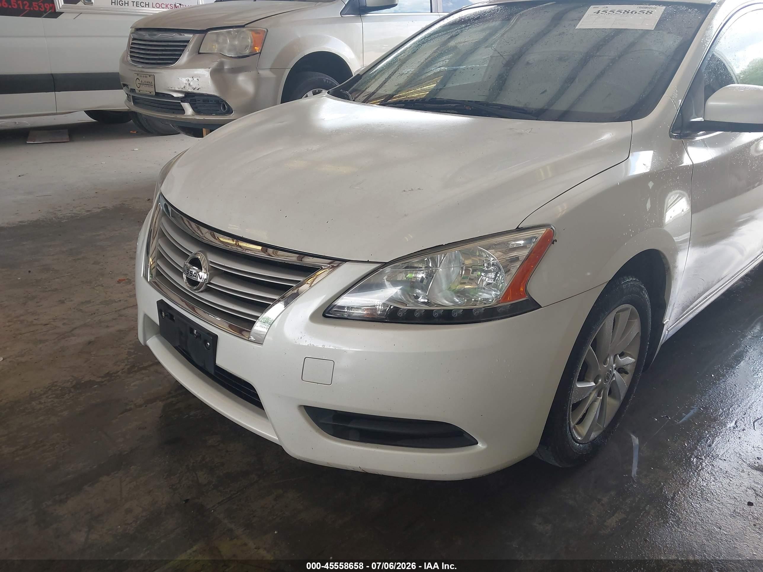 2013 Nissan Sentra S White vin: 3N1AB7AP4DL757241