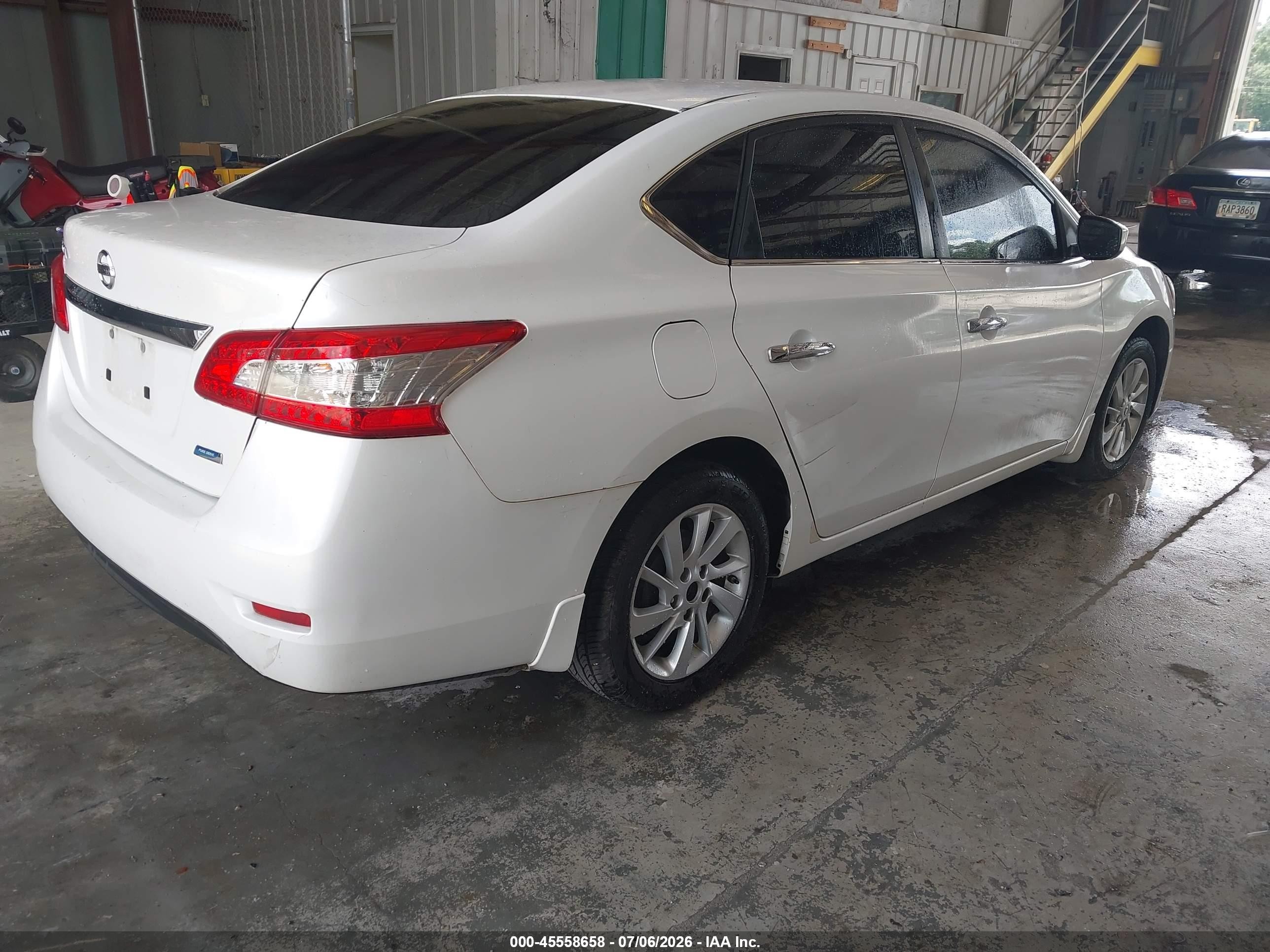 2013 Nissan Sentra S White vin: 3N1AB7AP4DL757241