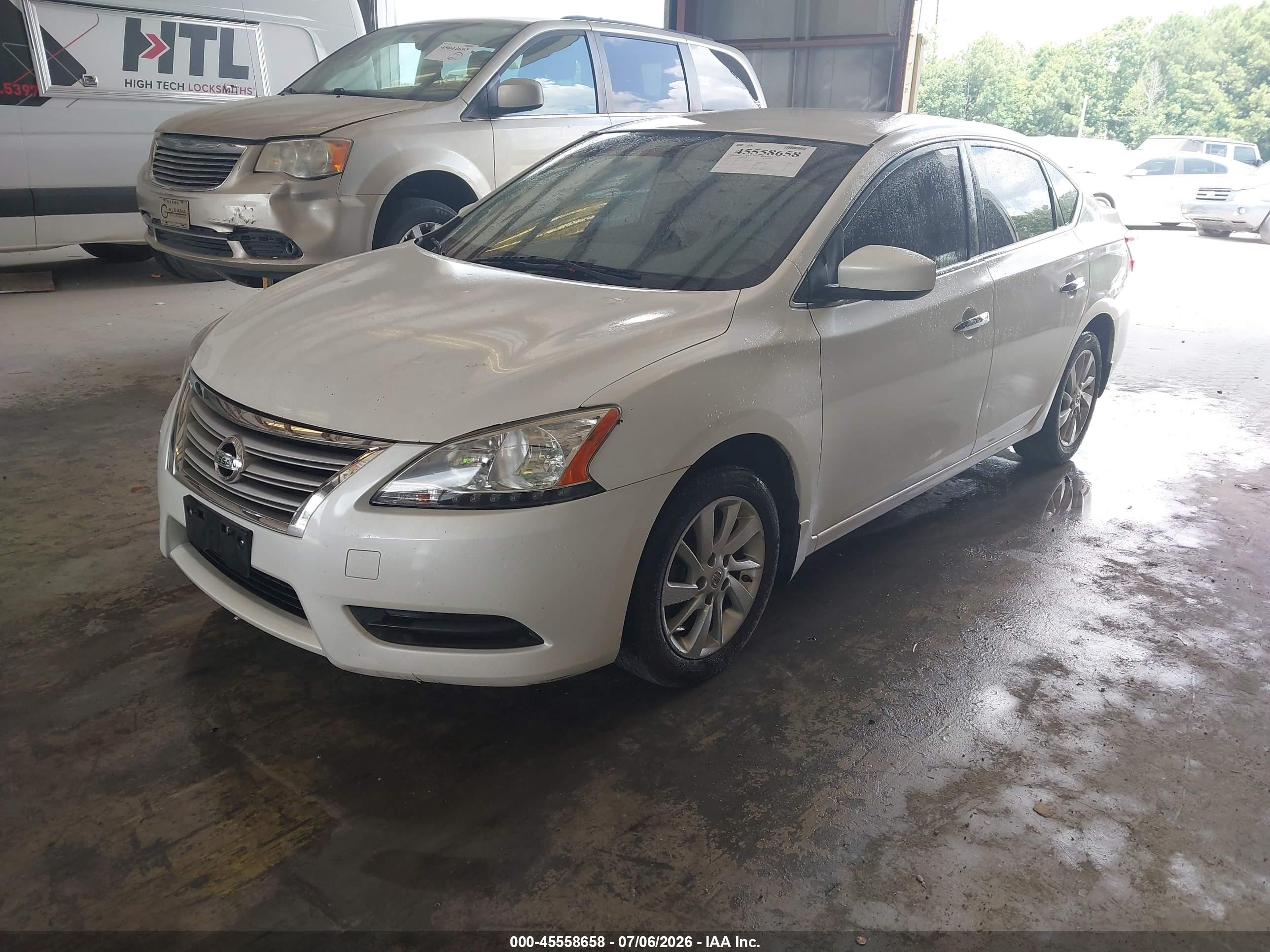 2013 Nissan Sentra S White vin: 3N1AB7AP4DL757241