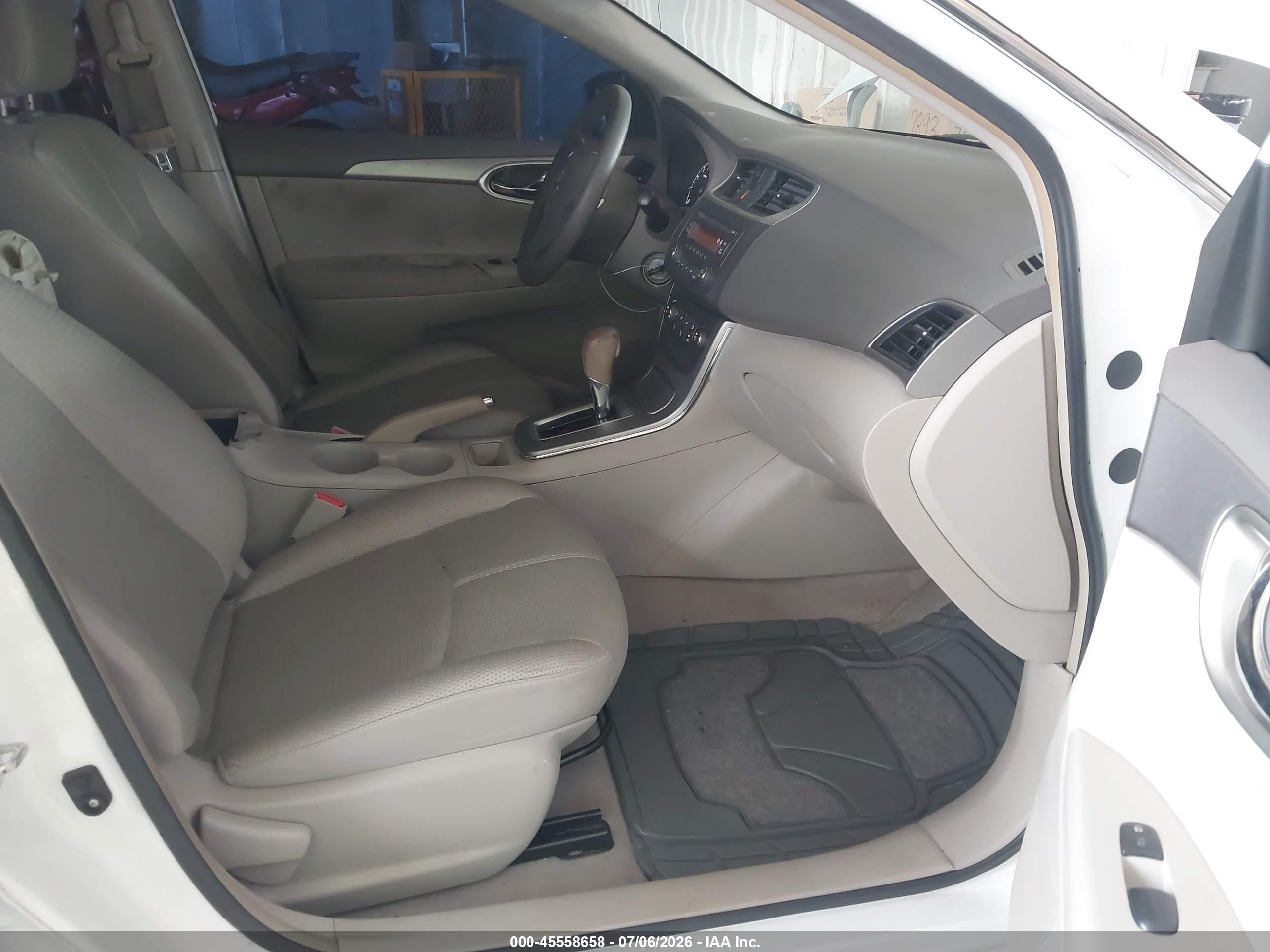 2013 Nissan Sentra S White vin: 3N1AB7AP4DL757241