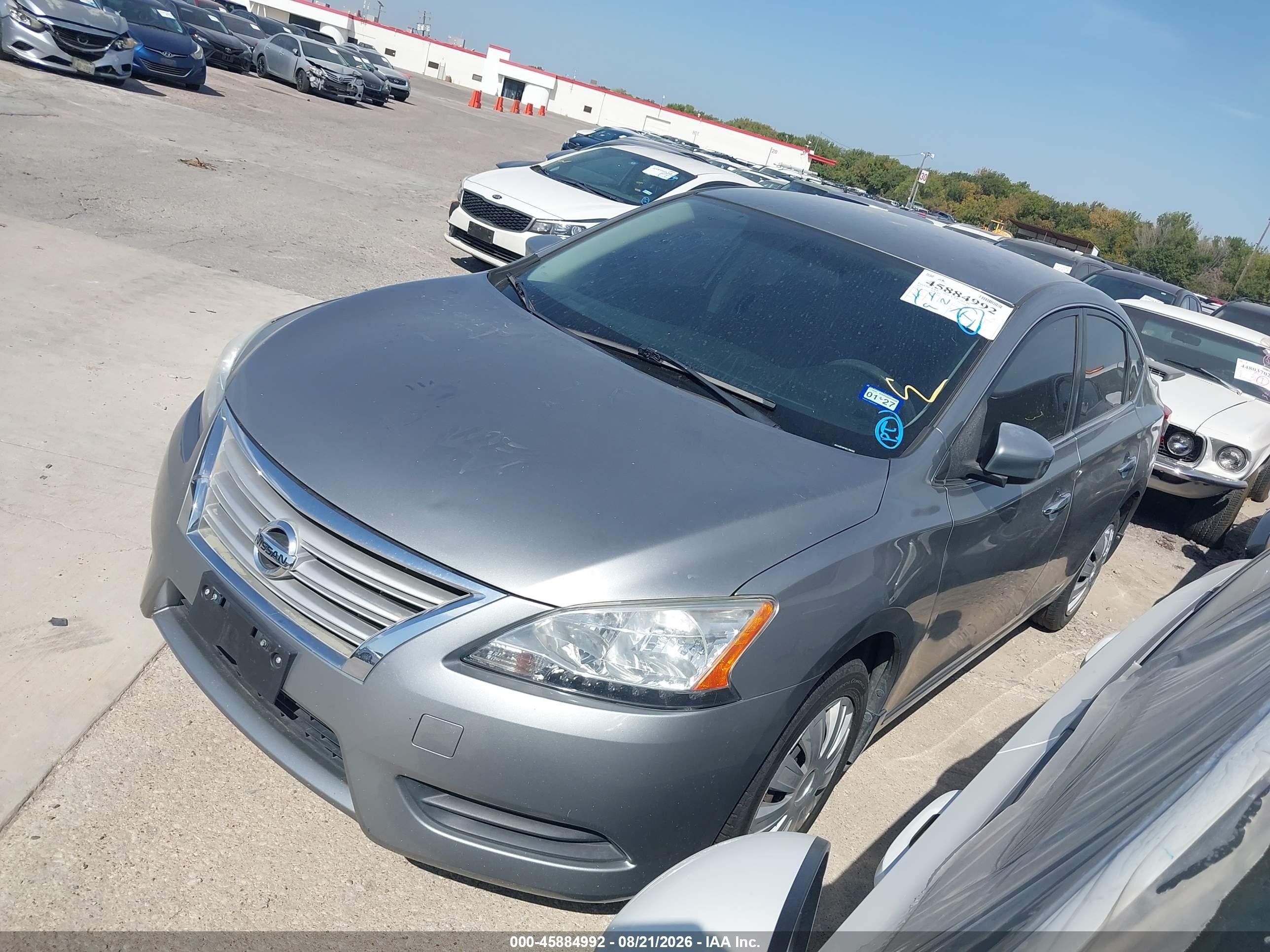 2013 Nissan Sentra S Gray vin: 3N1AB7AP4DL766182