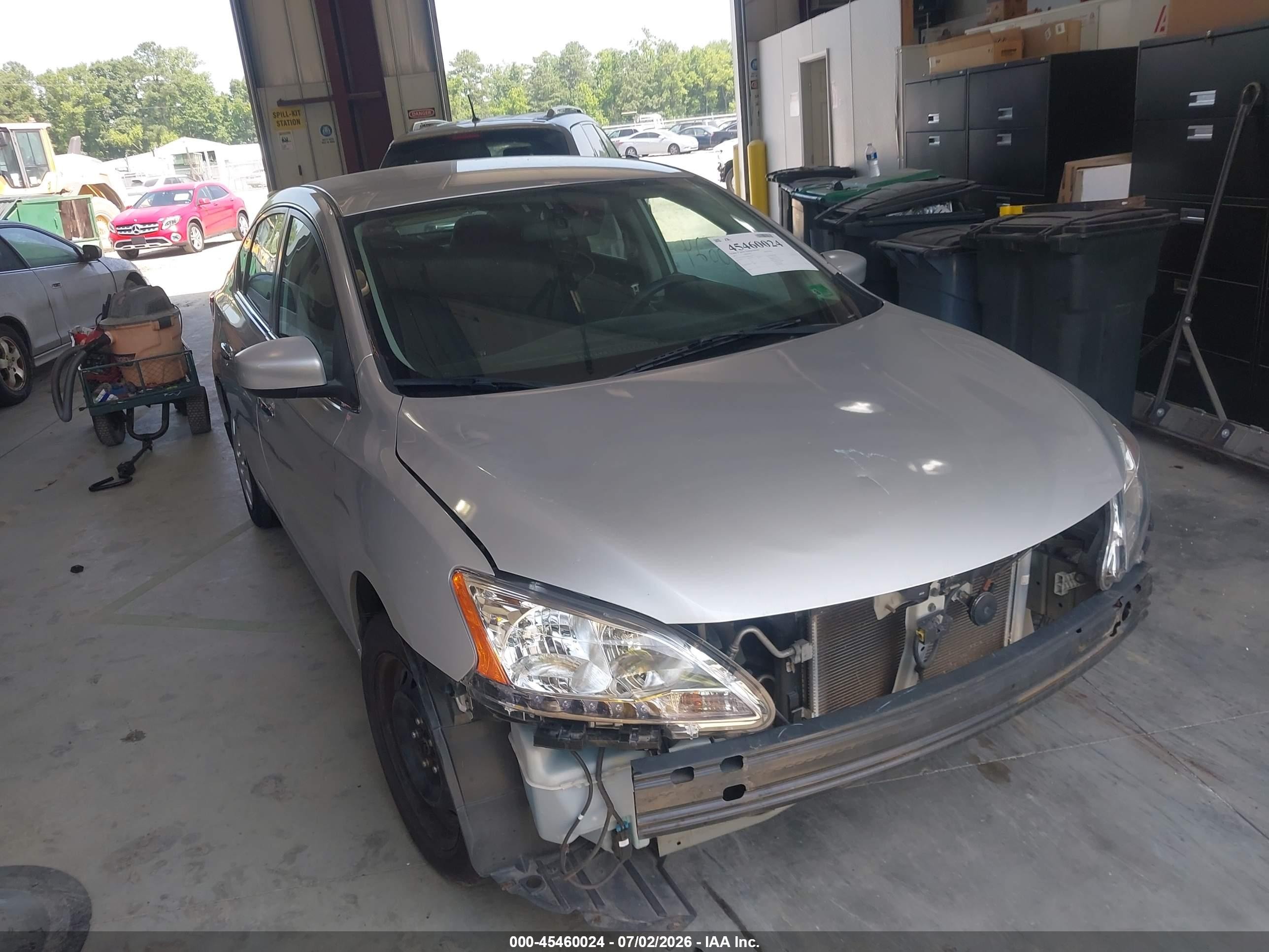 2013 Nissan Sentra S Серебряный vin: 3N1AB7AP4DL769115