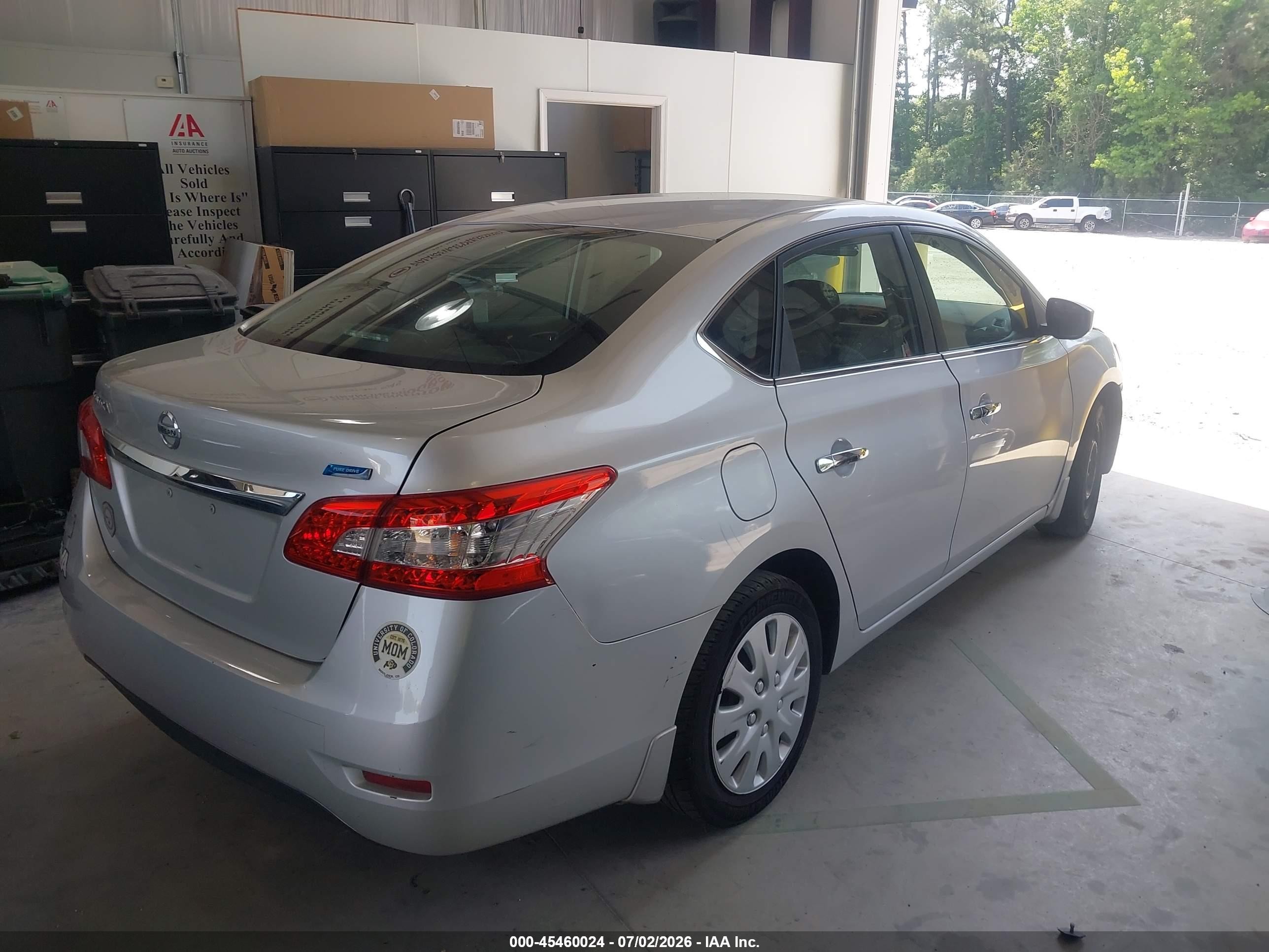 2013 Nissan Sentra S Silver vin: 3N1AB7AP4DL769115