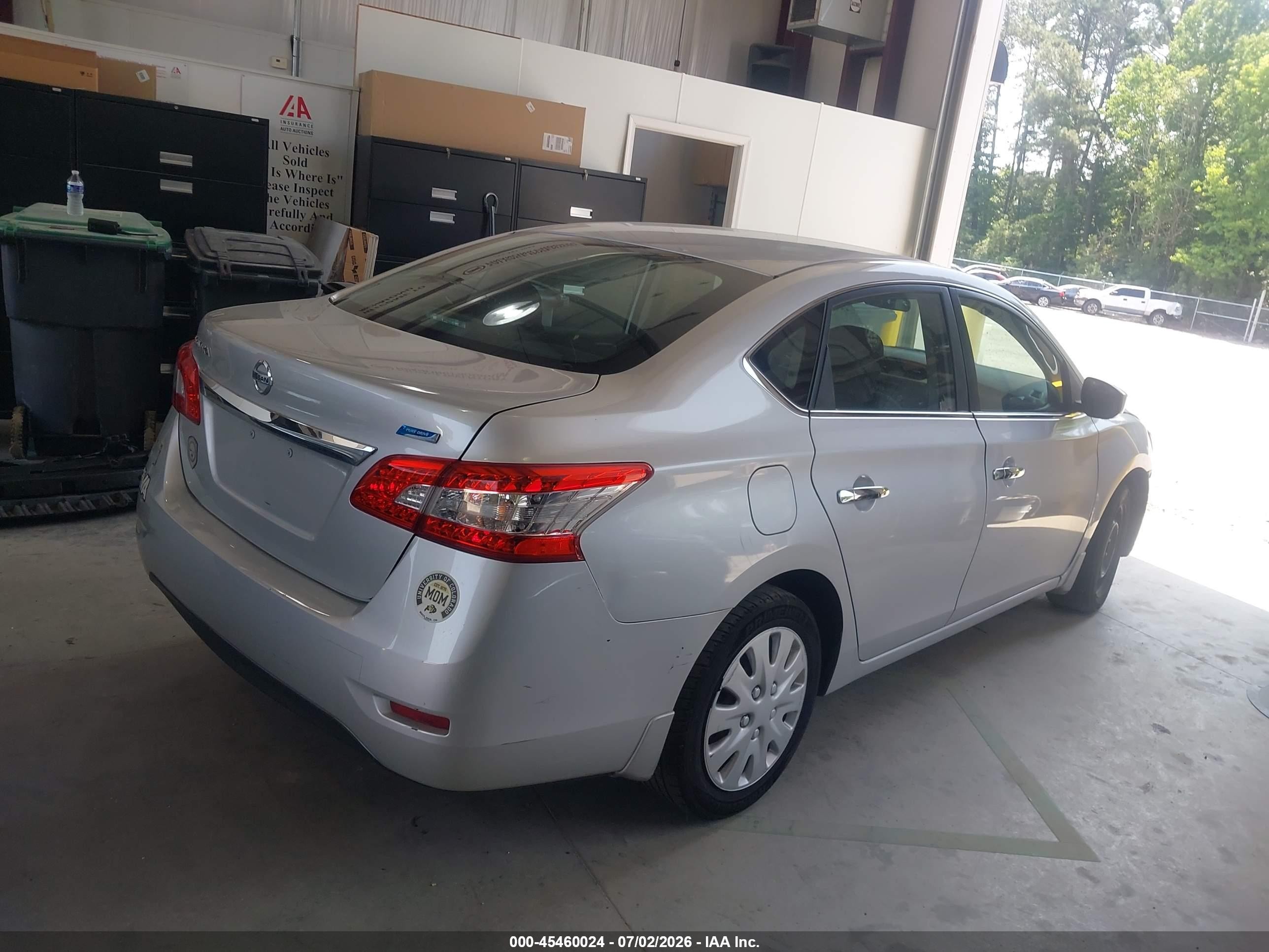 2013 Nissan Sentra S Silver vin: 3N1AB7AP4DL769115
