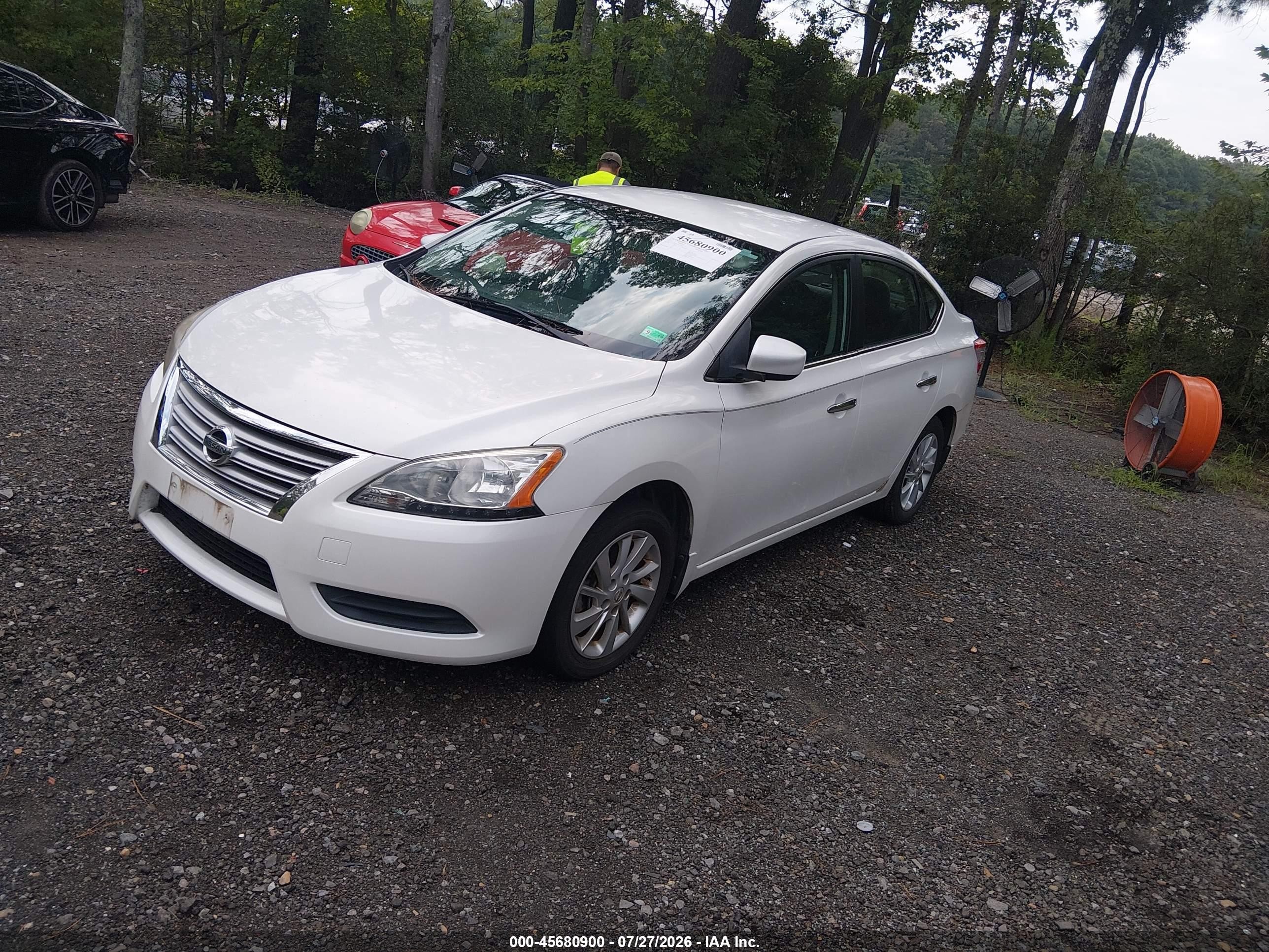 2013 Nissan Sentra Sv White vin: 3N1AB7AP4DL769146