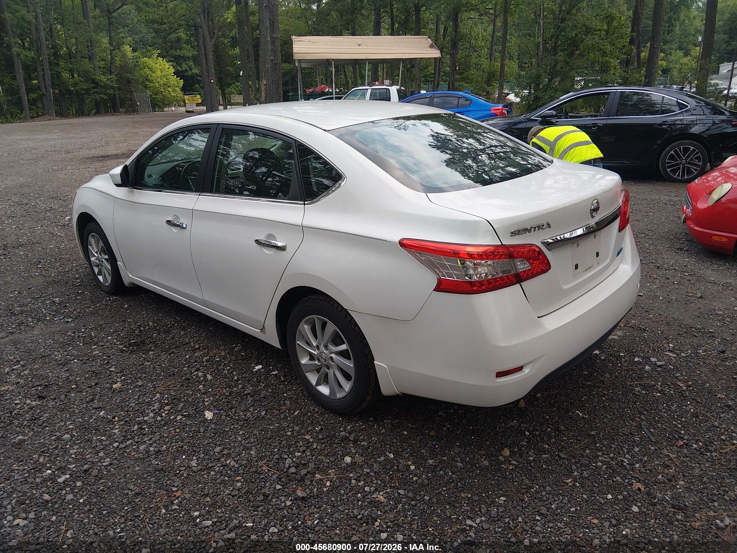 2013 Nissan Sentra Sv White vin: 3N1AB7AP4DL769146
