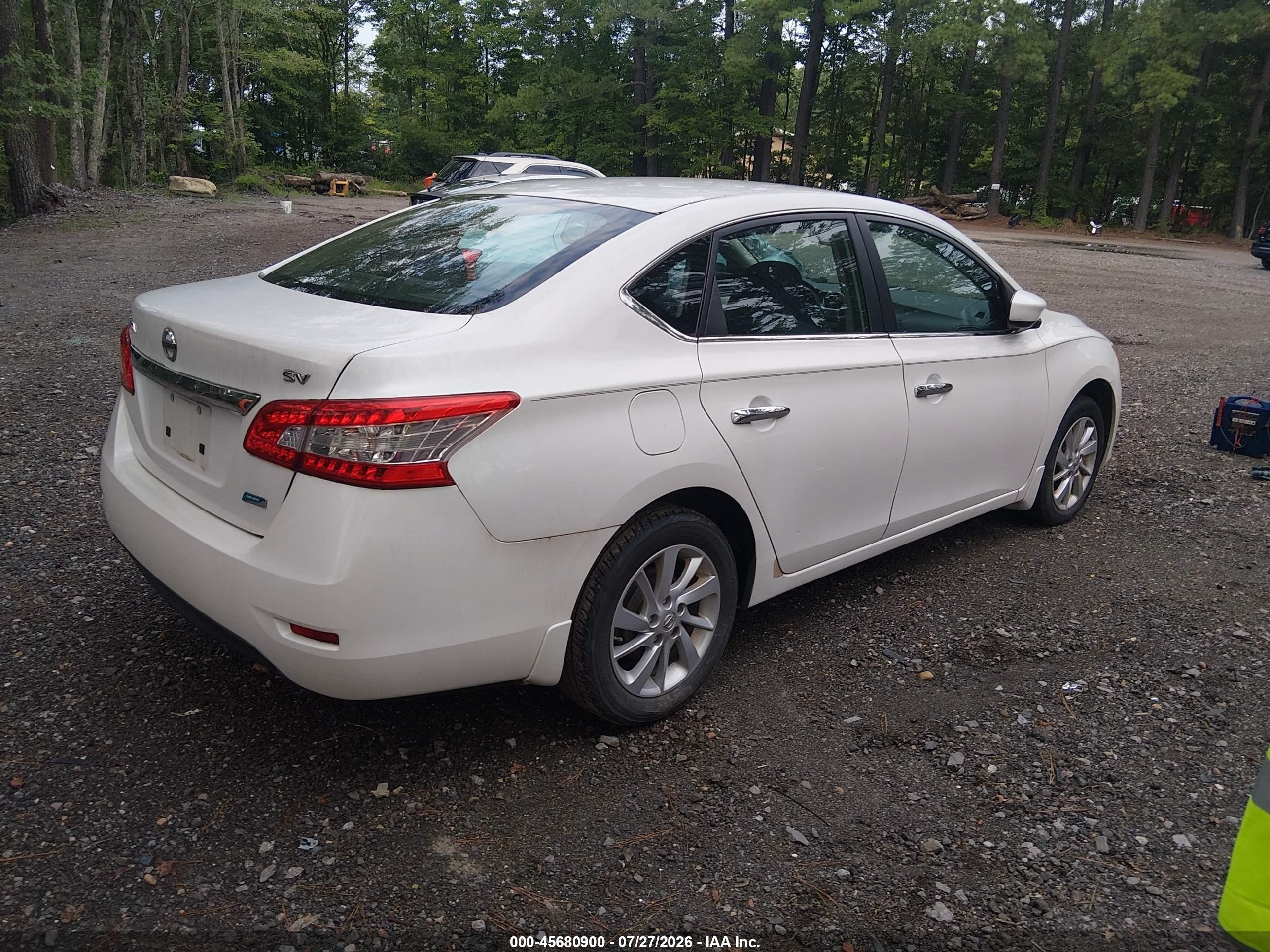 2013 Nissan Sentra Sv White vin: 3N1AB7AP4DL769146