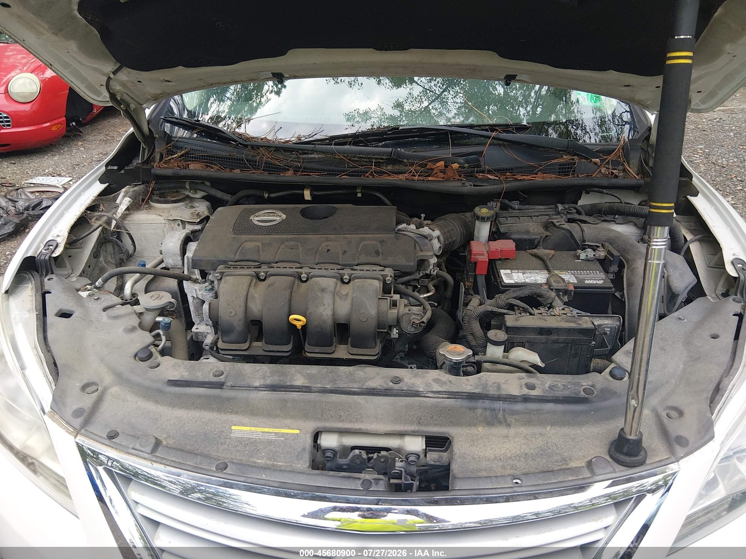 2013 Nissan Sentra Sv White vin: 3N1AB7AP4DL769146