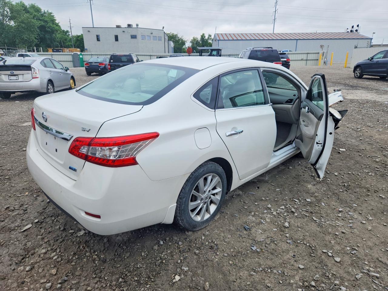 2013 Nissan Sentra S Белый vin: 3N1AB7AP4DL769275