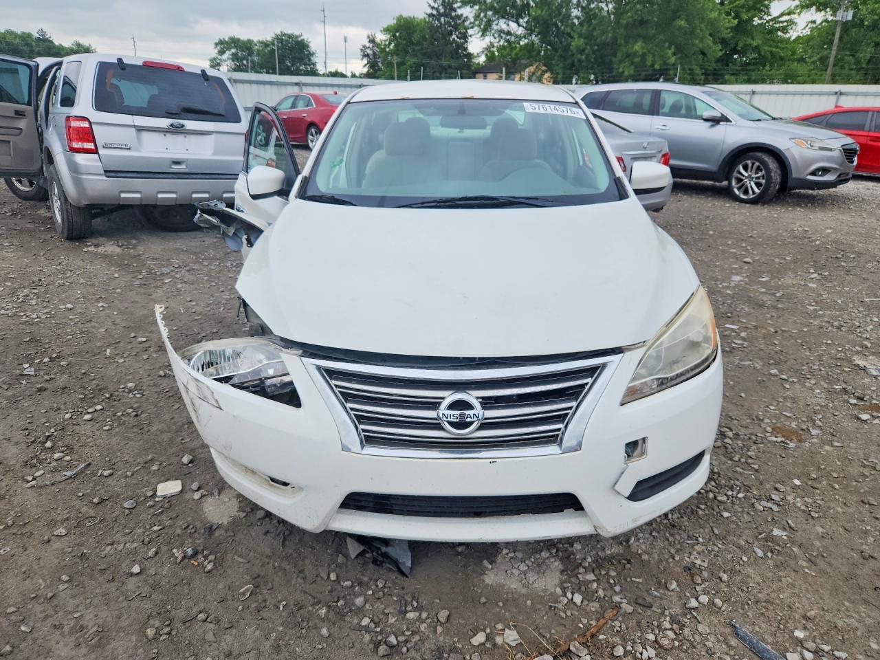 2013 Nissan Sentra S Белый vin: 3N1AB7AP4DL769275