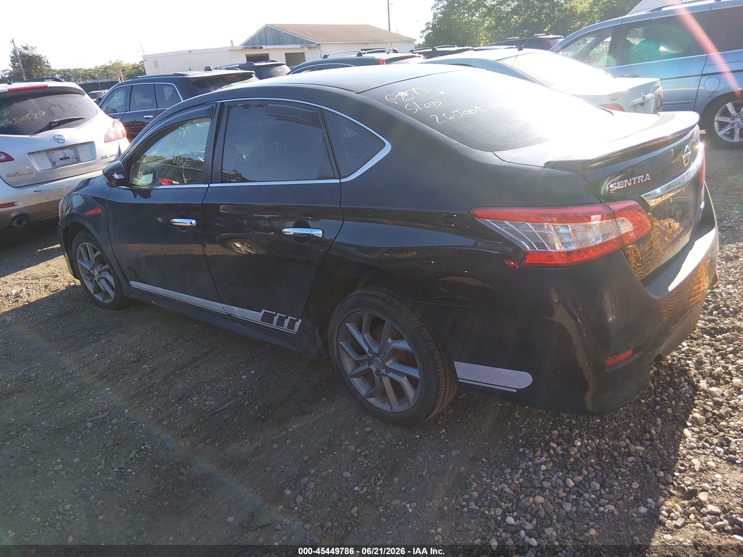 2013 Nissan Sentra Sr Black vin: 3N1AB7AP4DL778400