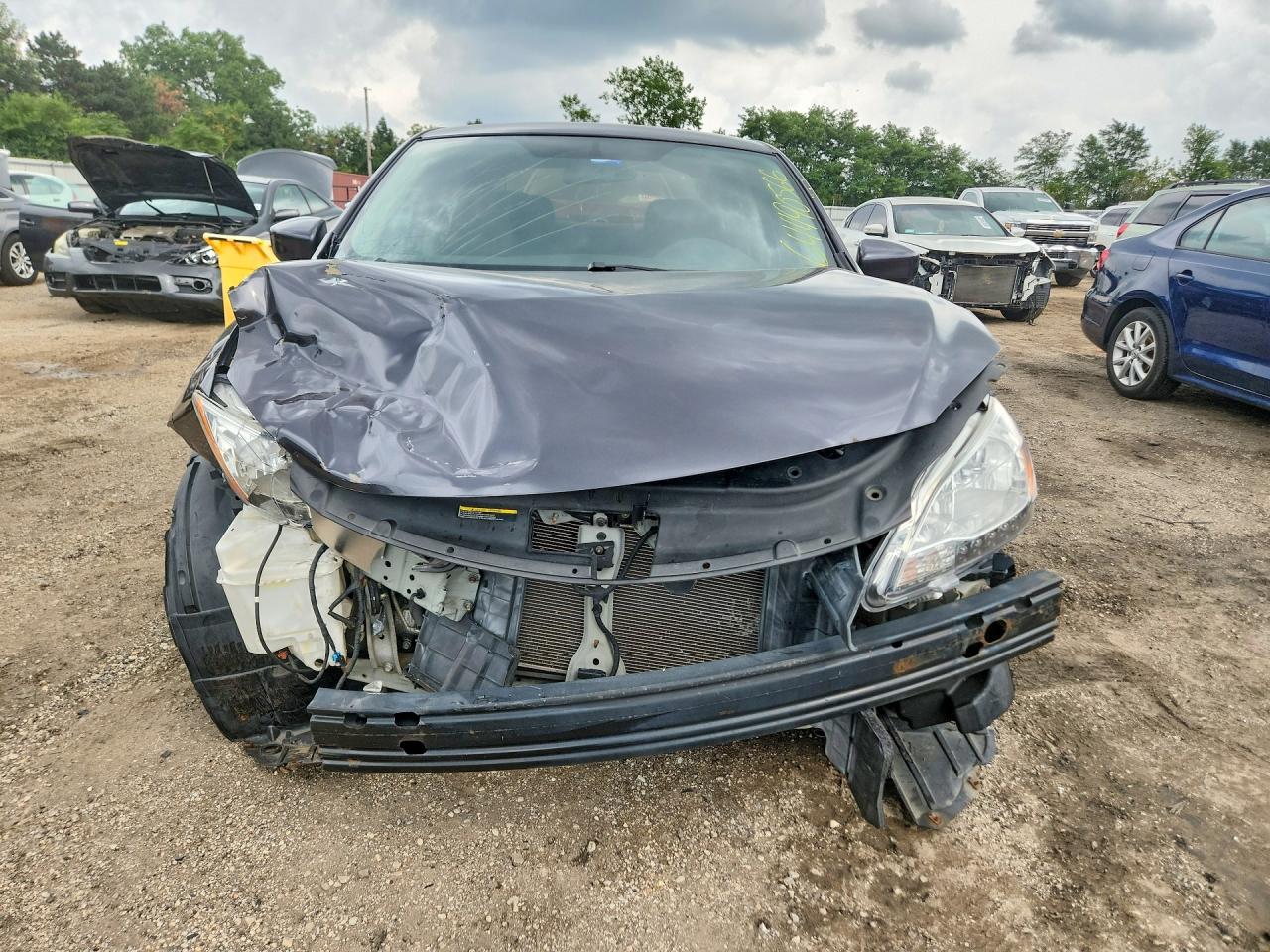 2013 Nissan Sentra S Серый vin: 3N1AB7AP4DL778655