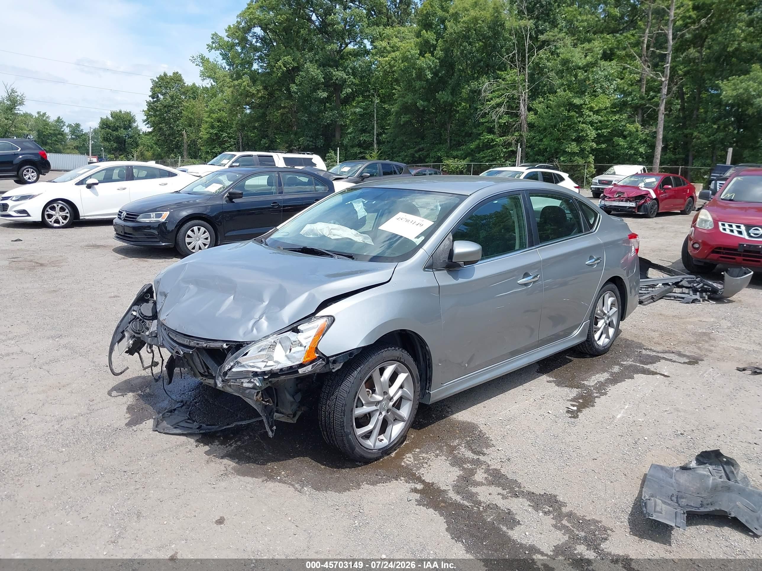 2013 Nissan Sentra Sr Gray vin: 3N1AB7AP4DL778753