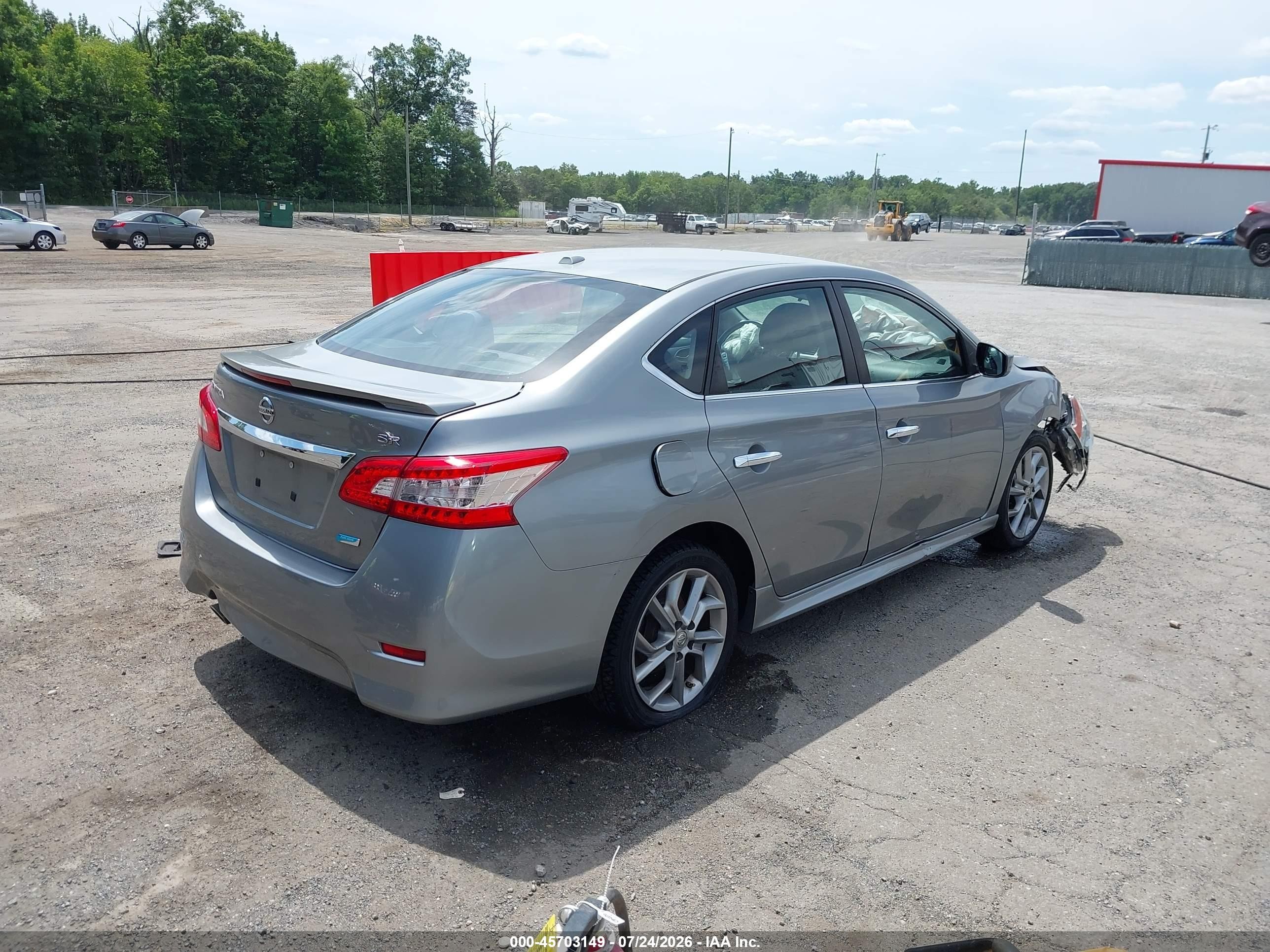 2013 Nissan Sentra Sr Gray vin: 3N1AB7AP4DL778753