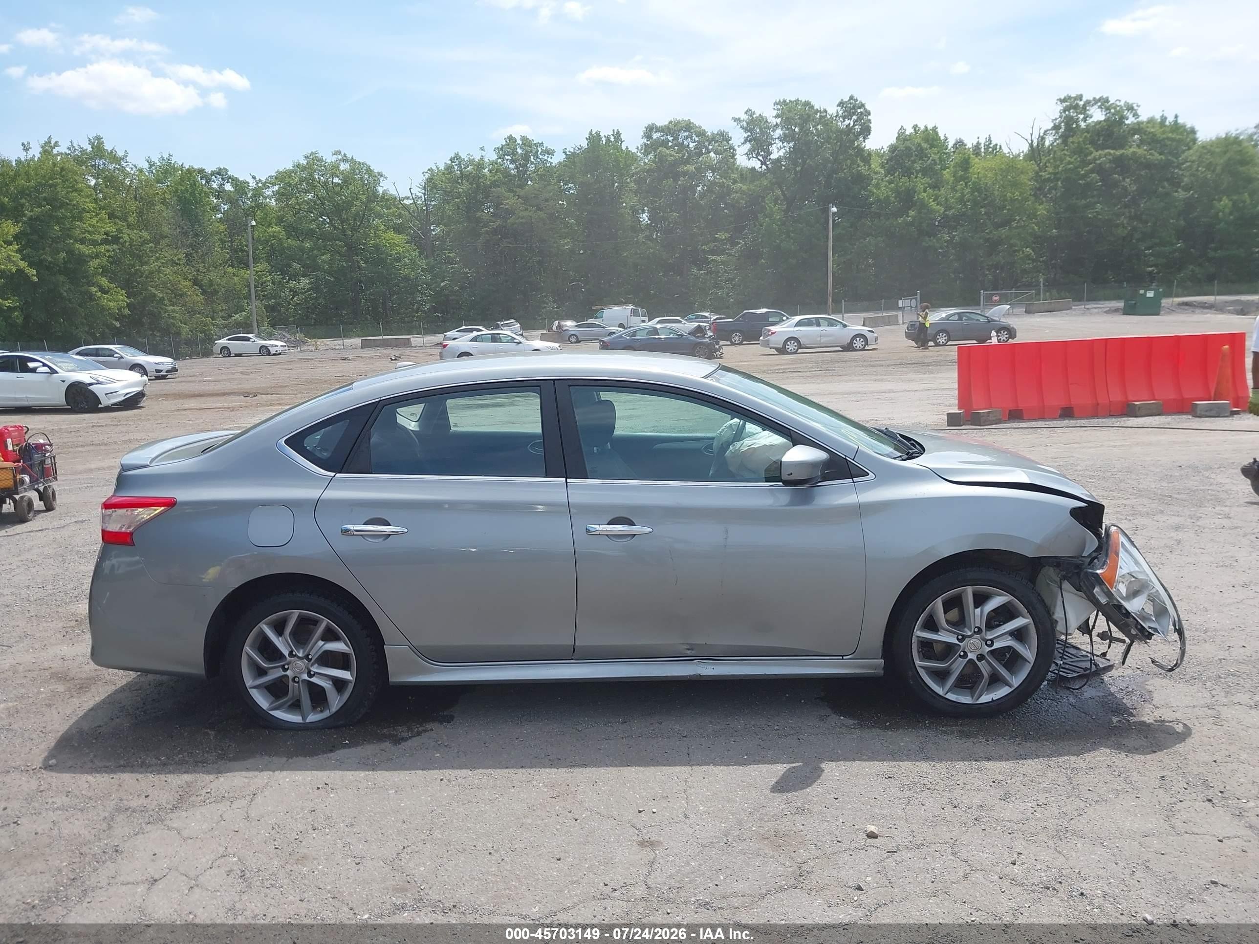 2013 Nissan Sentra Sr Gray vin: 3N1AB7AP4DL778753