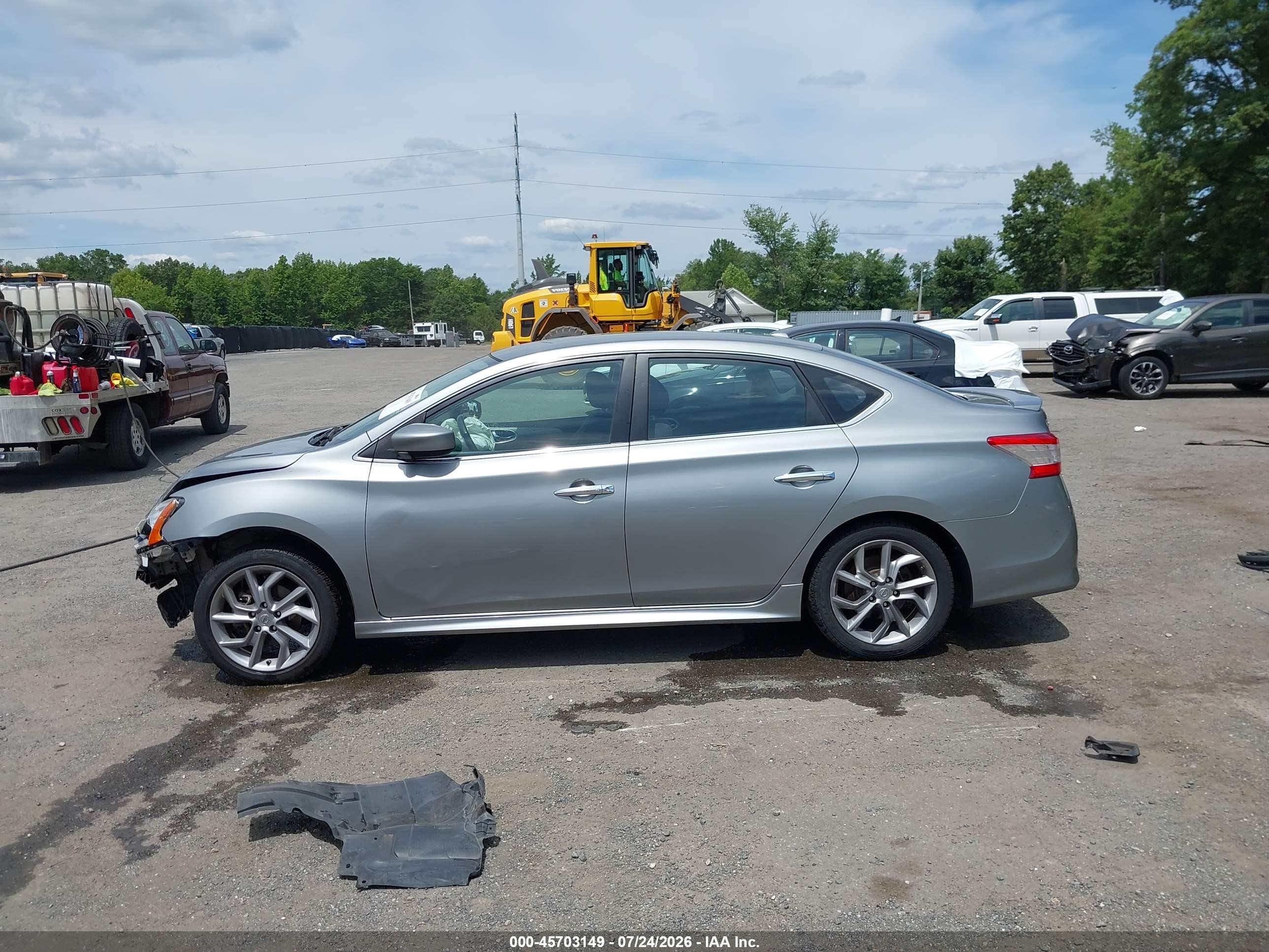2013 Nissan Sentra Sr Gray vin: 3N1AB7AP4DL778753