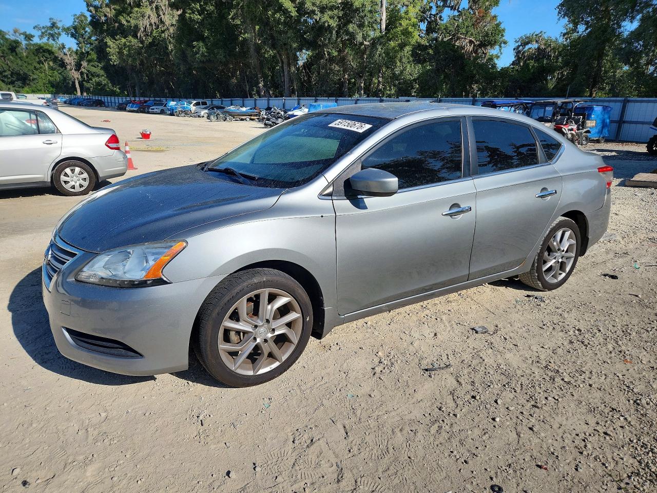 2013 Nissan Sentra S Silver vin: 3N1AB7AP4DL782186