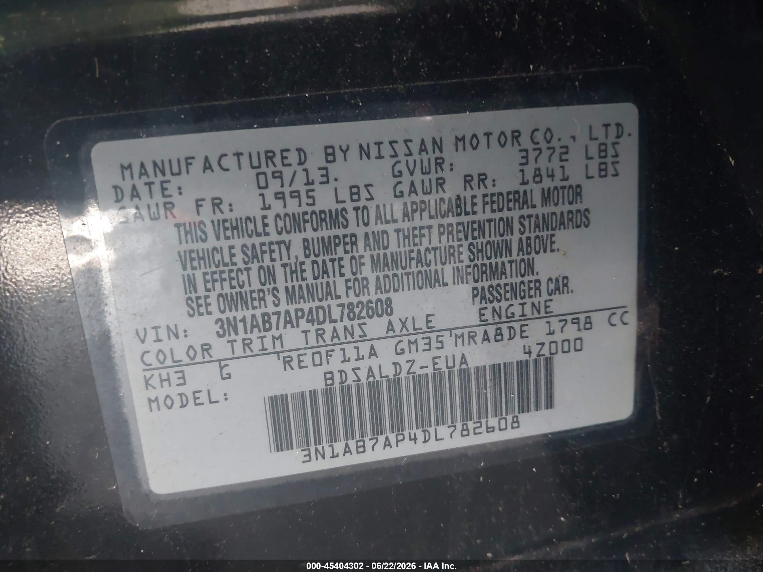 2013 Nissan Sentra Sv Black vin: 3N1AB7AP4DL782608