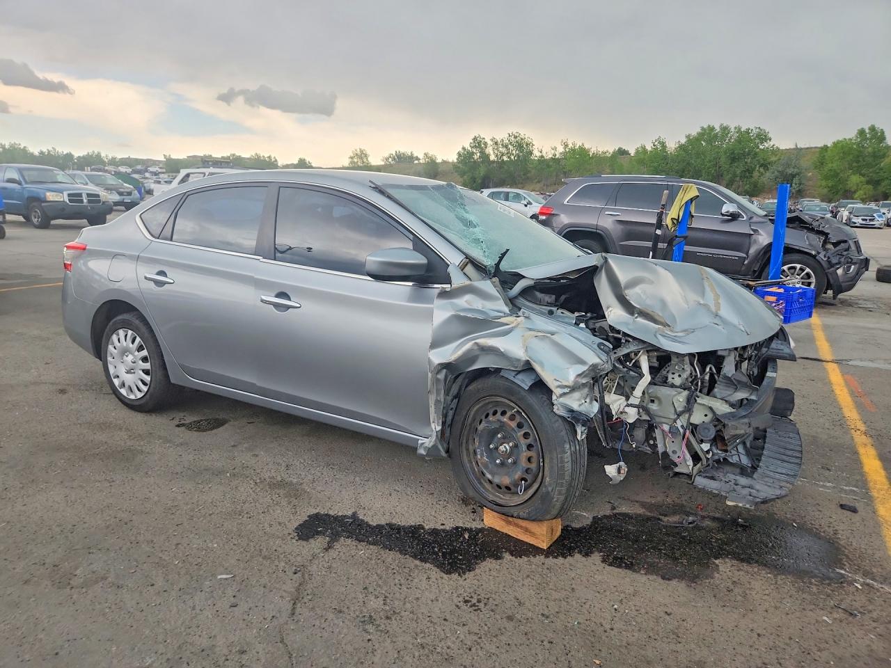 2013 Nissan Sentra S Silver vin: 3N1AB7AP4DL786335