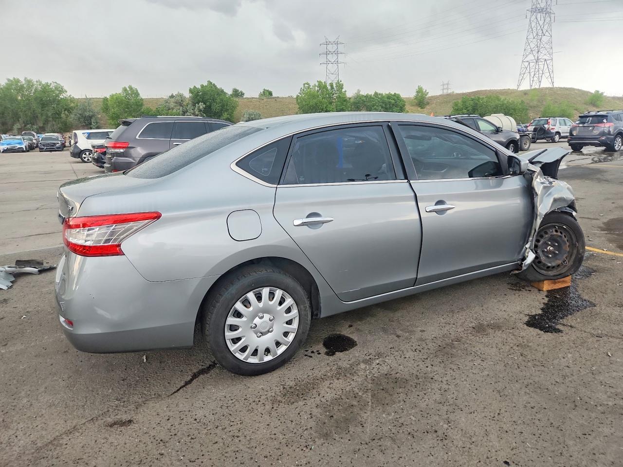 2013 Nissan Sentra S Silver vin: 3N1AB7AP4DL786335