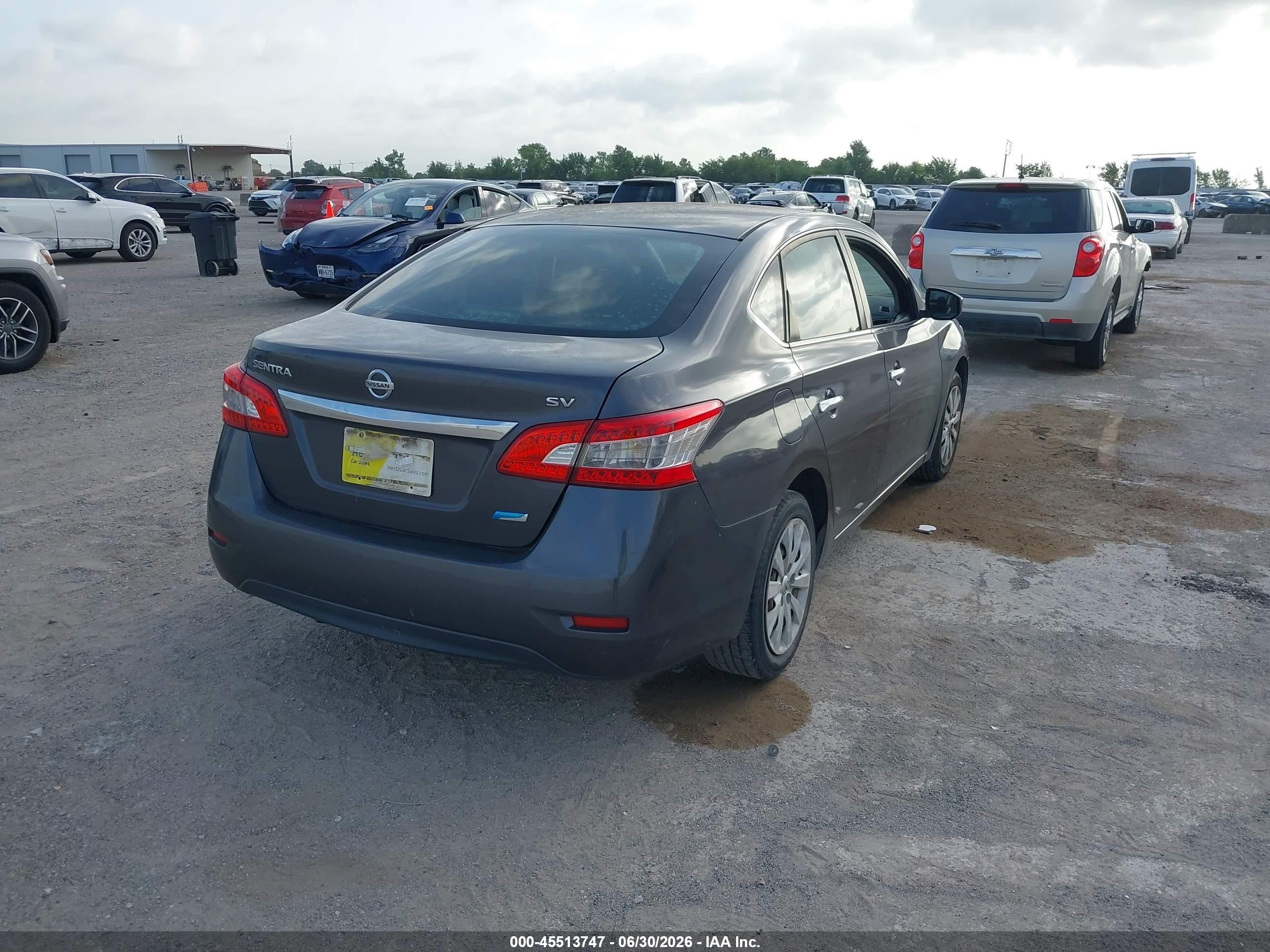 2013 Nissan Sentra Sv Gray vin: 3N1AB7AP4DL792572