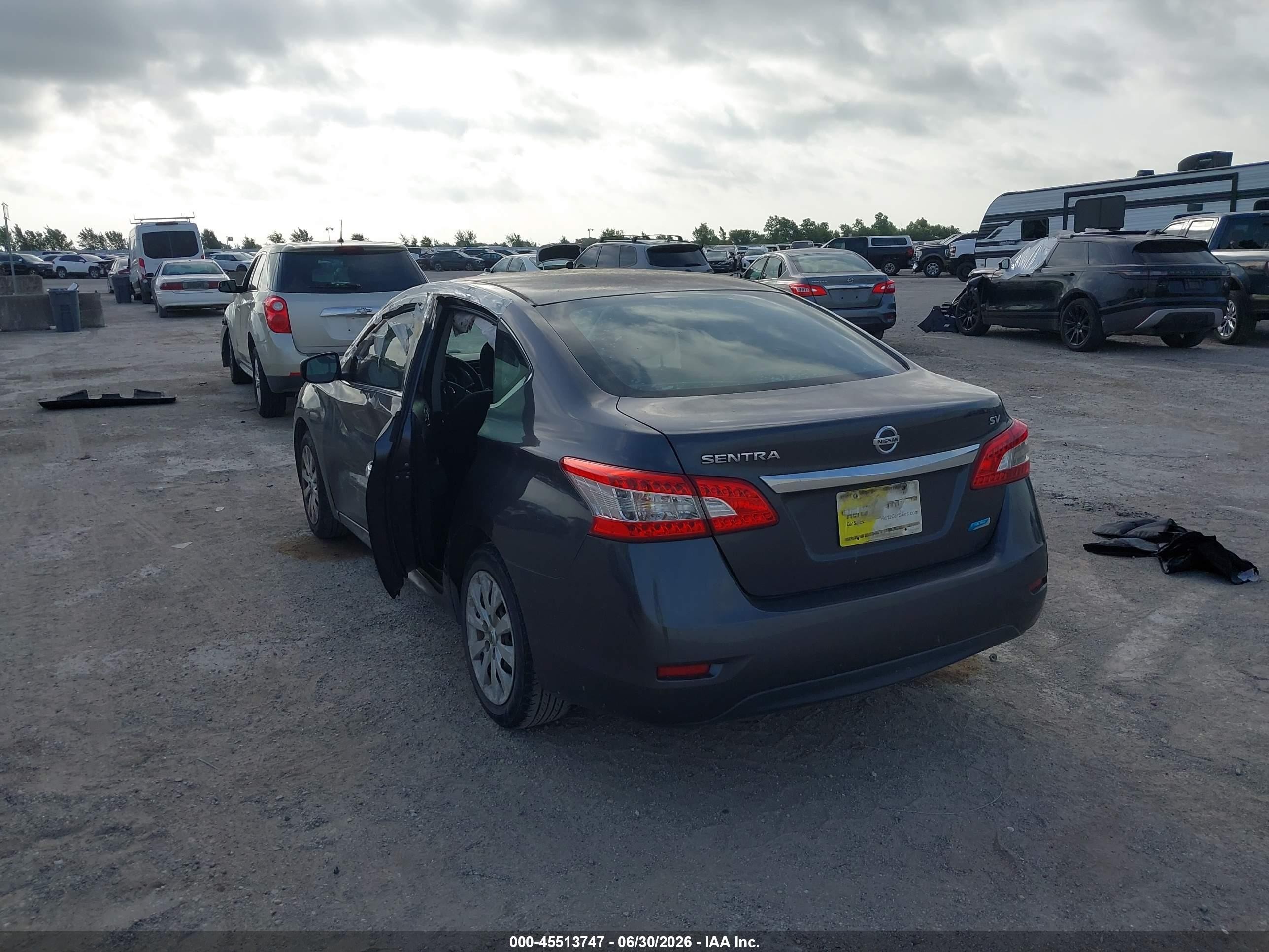 2013 Nissan Sentra Sv Gray vin: 3N1AB7AP4DL792572