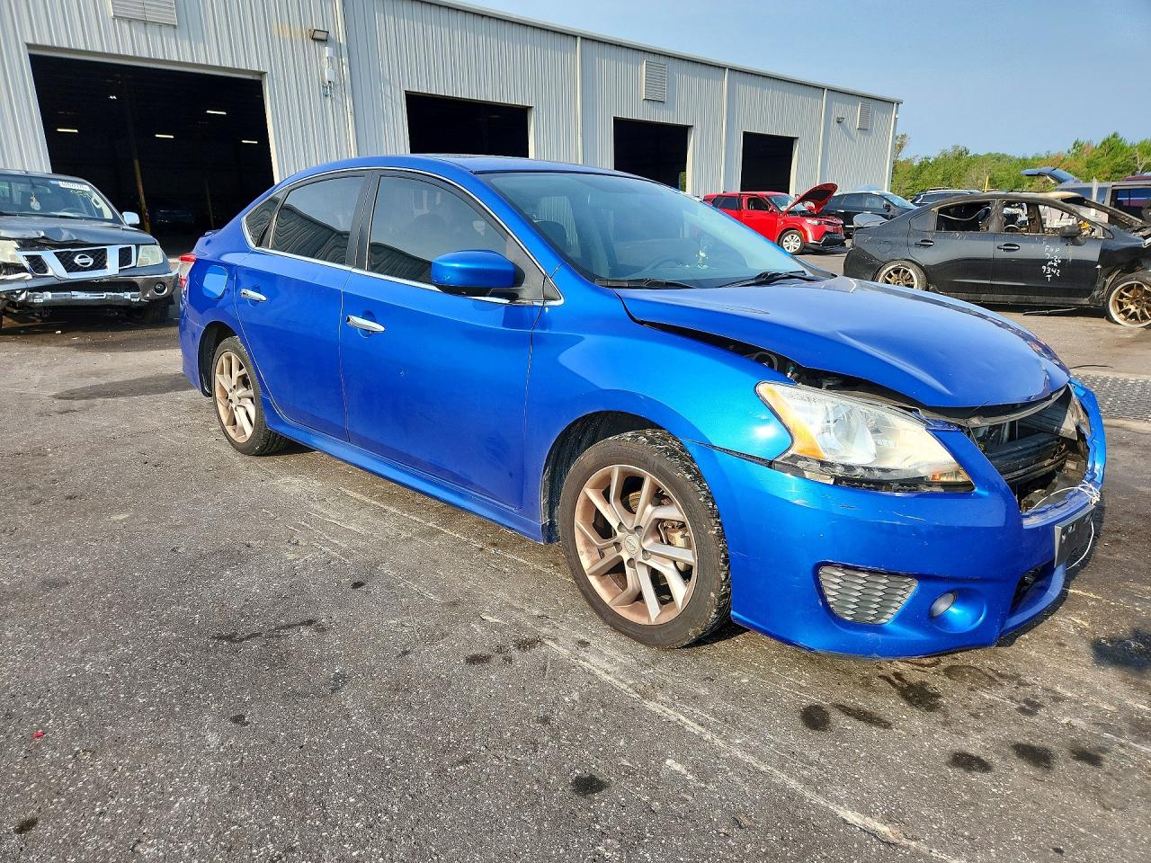 2013 Nissan Sentra S Синий vin: 3N1AB7AP4DL794161