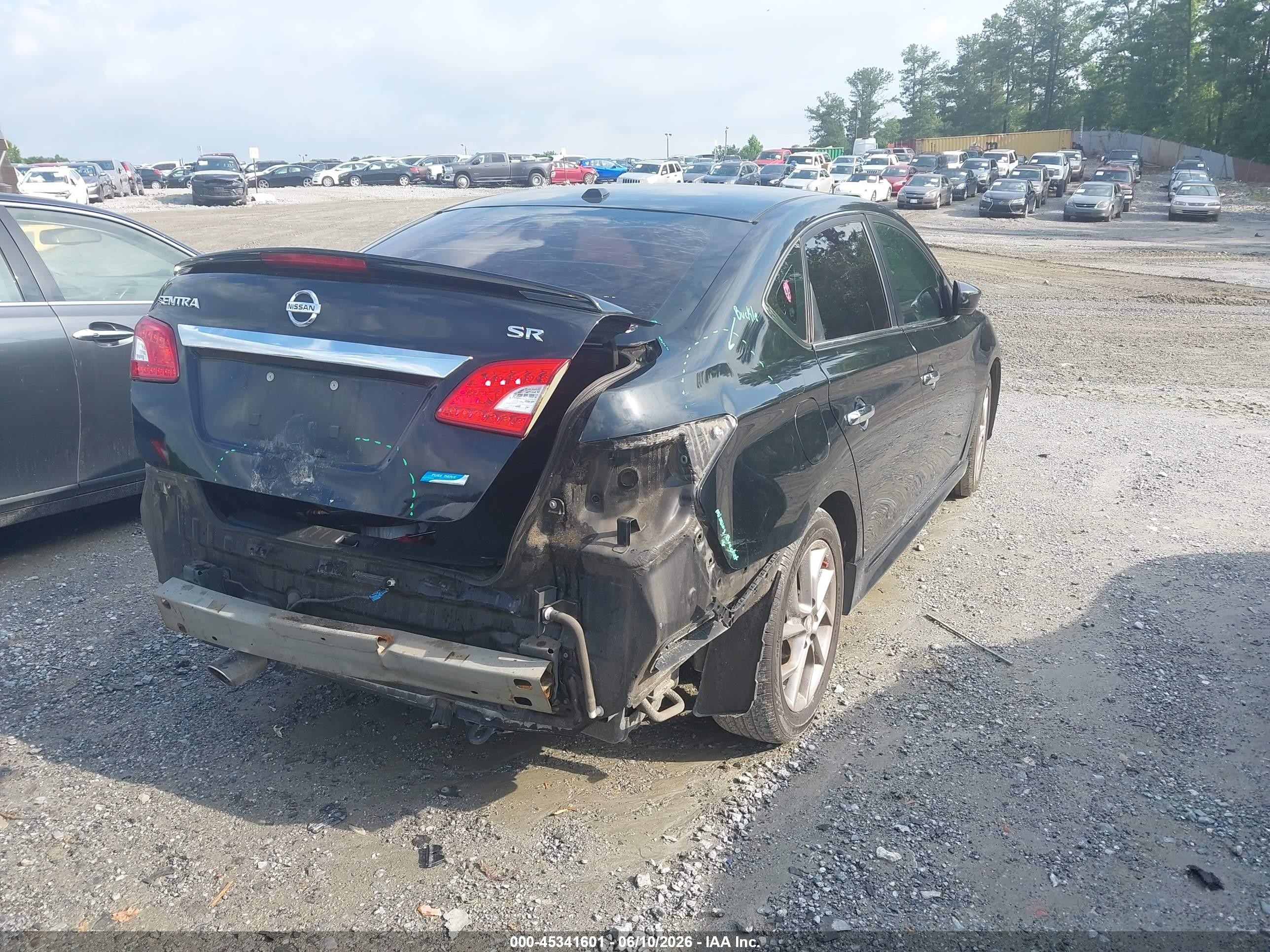 2013 Nissan Sentra Sr Black vin: 3N1AB7AP4DL797965
