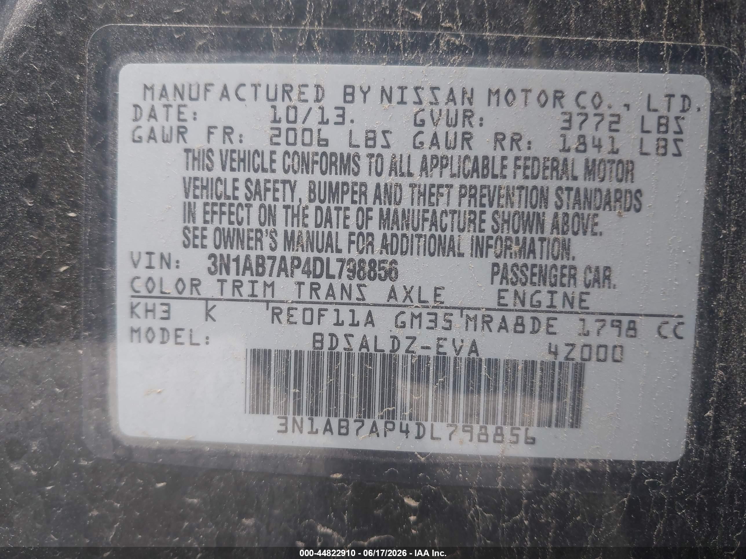 2013 Nissan Sentra Sv Black vin: 3N1AB7AP4DL798856