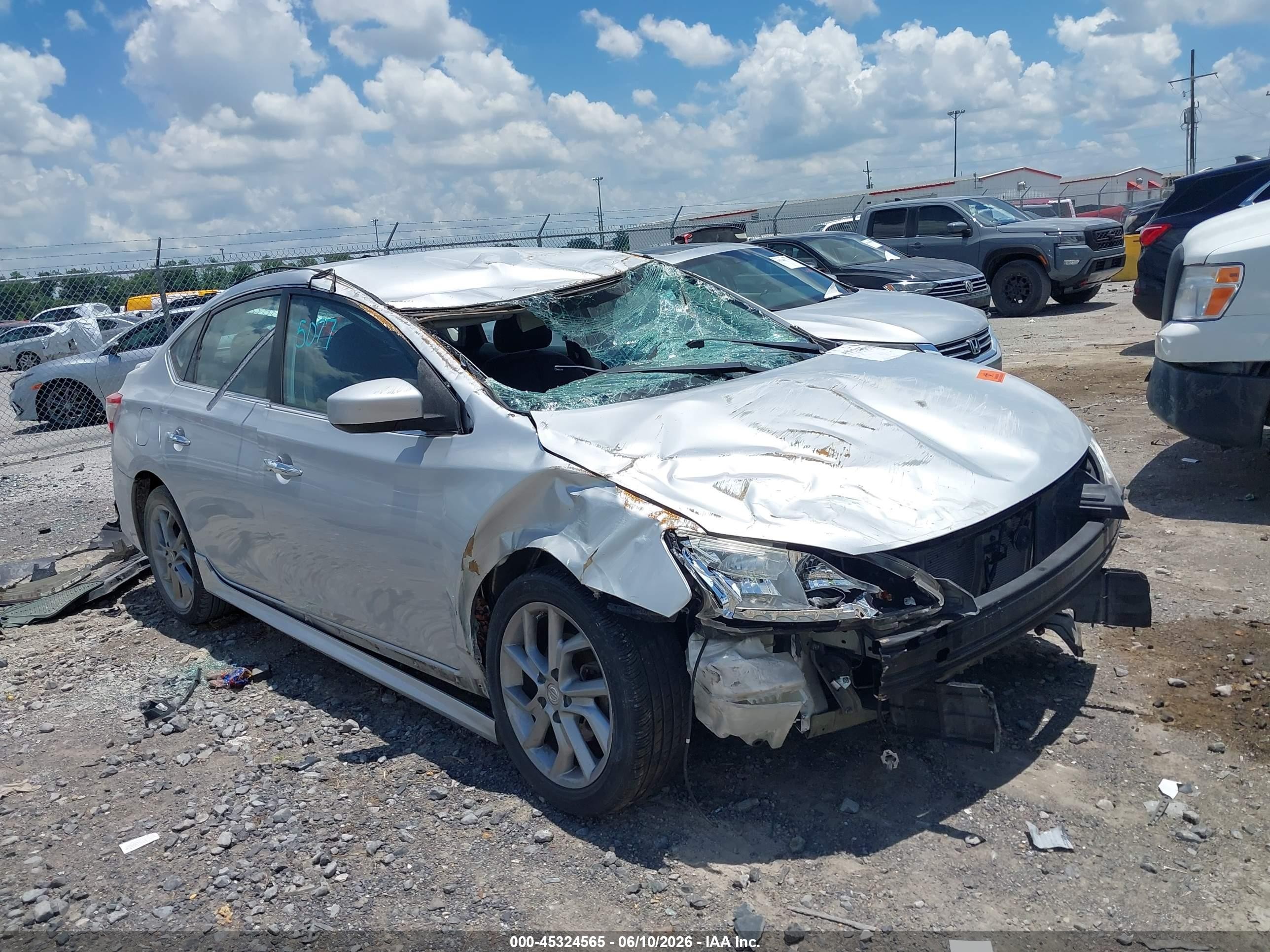 2013 Nissan Sentra Sr Silver vin: 3N1AB7AP4DL799229