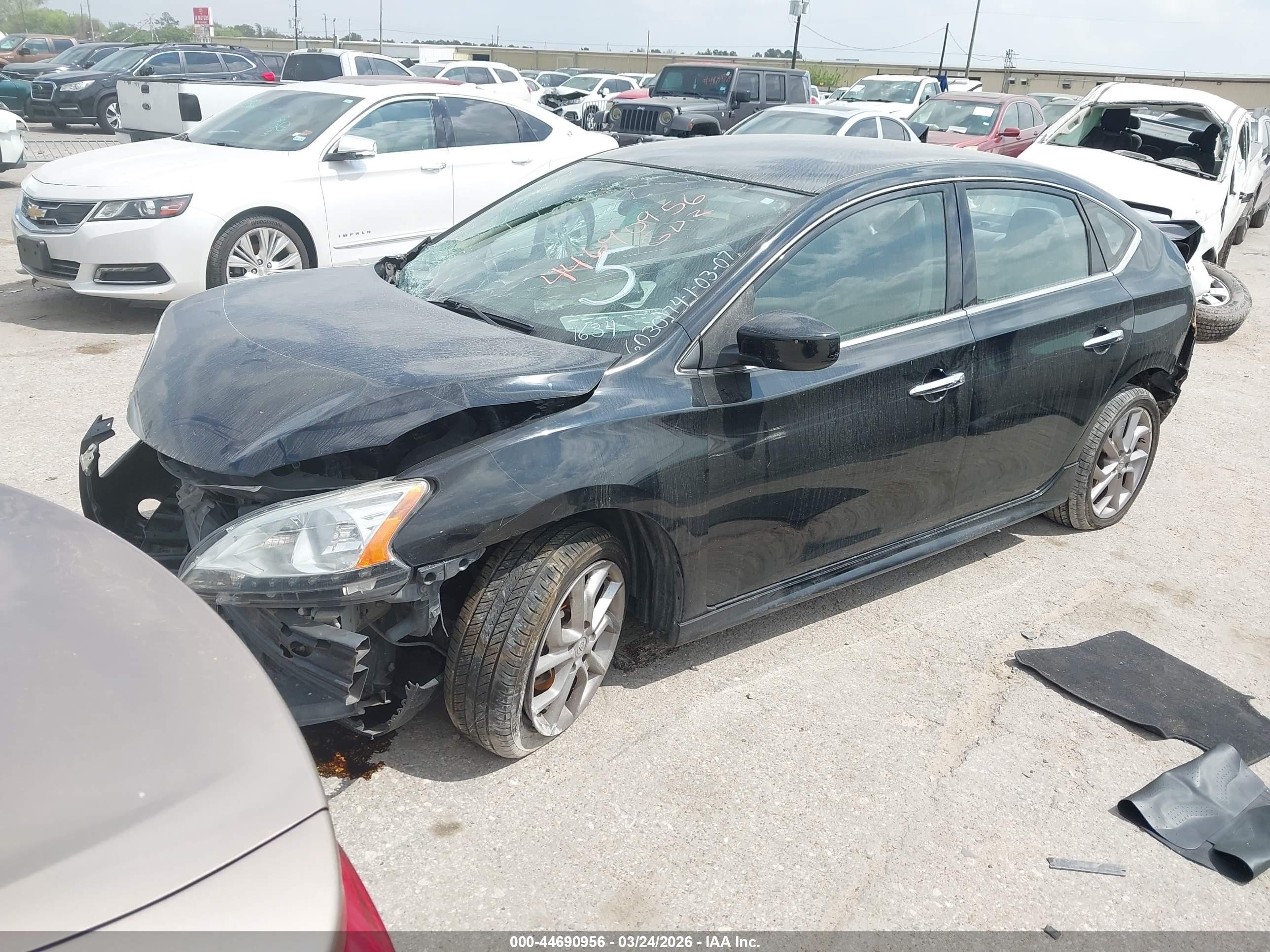 2014 Nissan Sentra Sr Black vin: 3N1AB7AP4EL611634