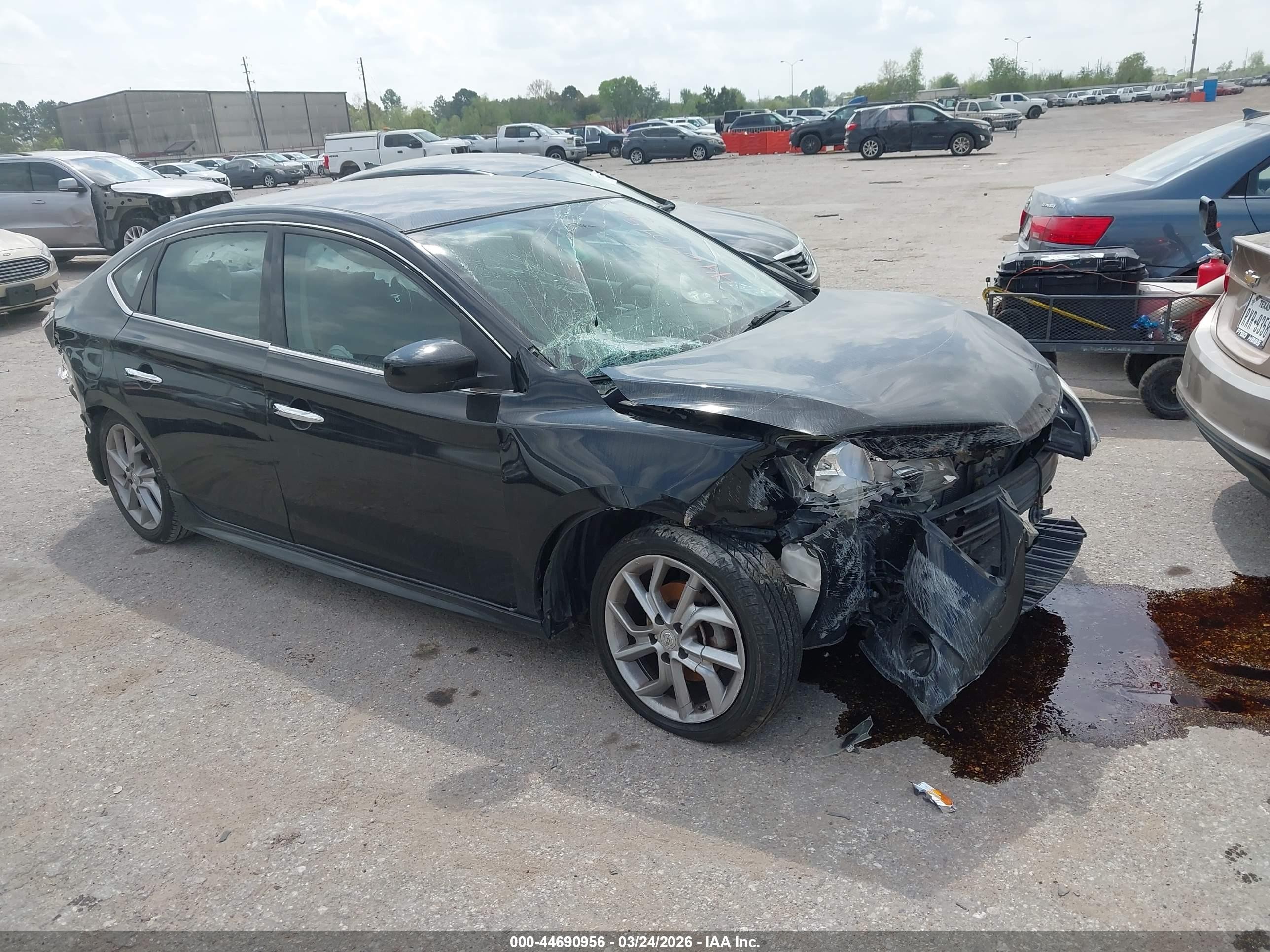 2014 Nissan Sentra Sr Black vin: 3N1AB7AP4EL611634