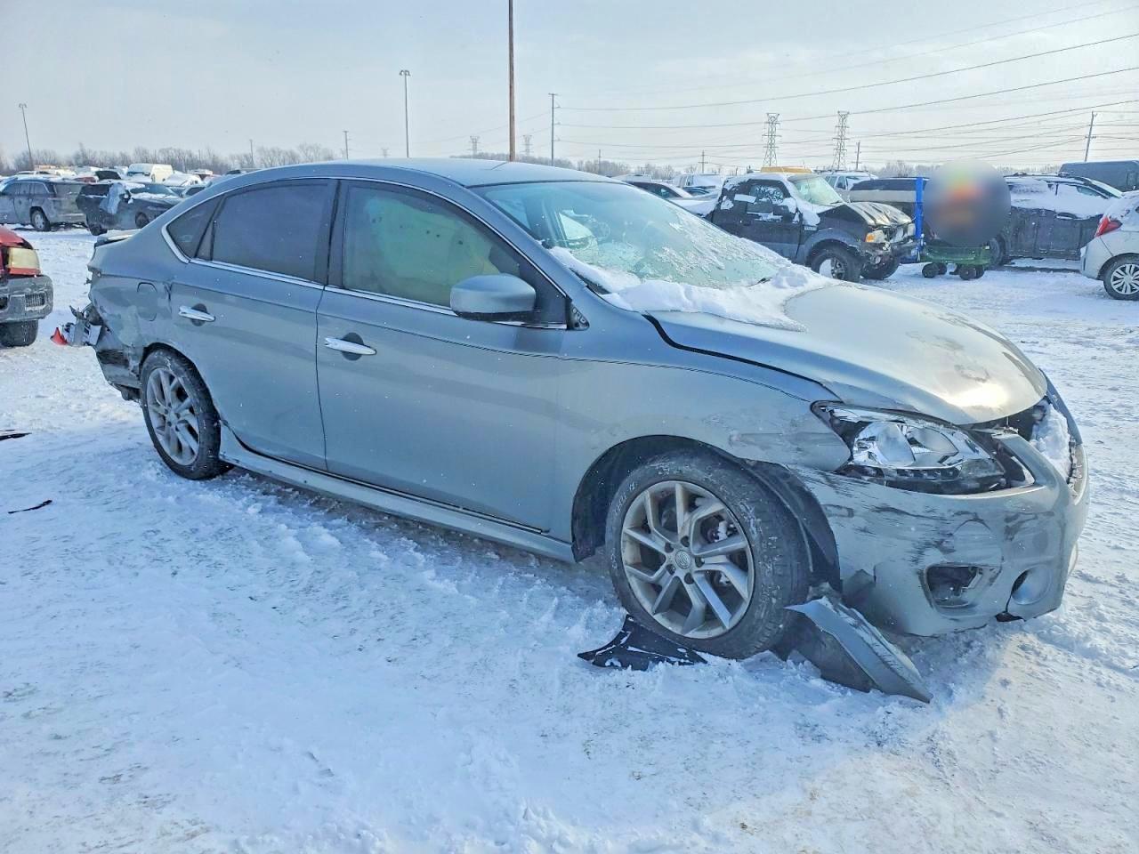 2014 Nissan Sentra S Silver vin: 3N1AB7AP4EL620527