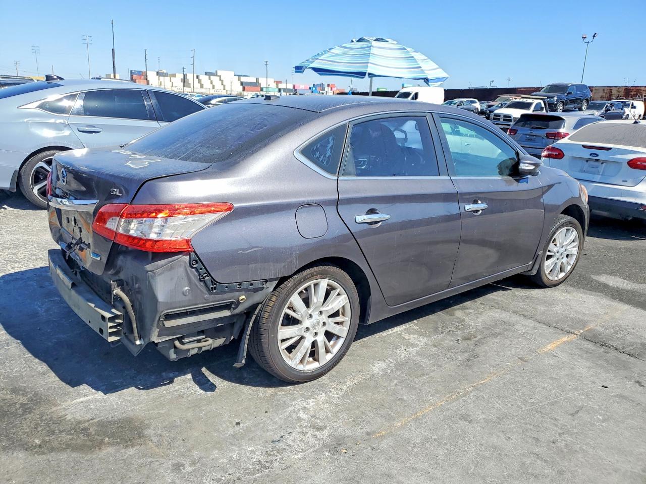 2014 Nissan Sentra Sl Gray vin: 3N1AB7AP4EL621886