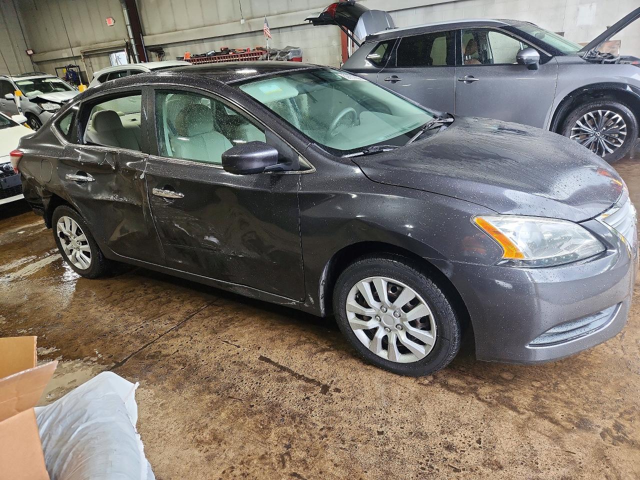 2014 Nissan Sentra S Gray vin: 3N1AB7AP4EL627655