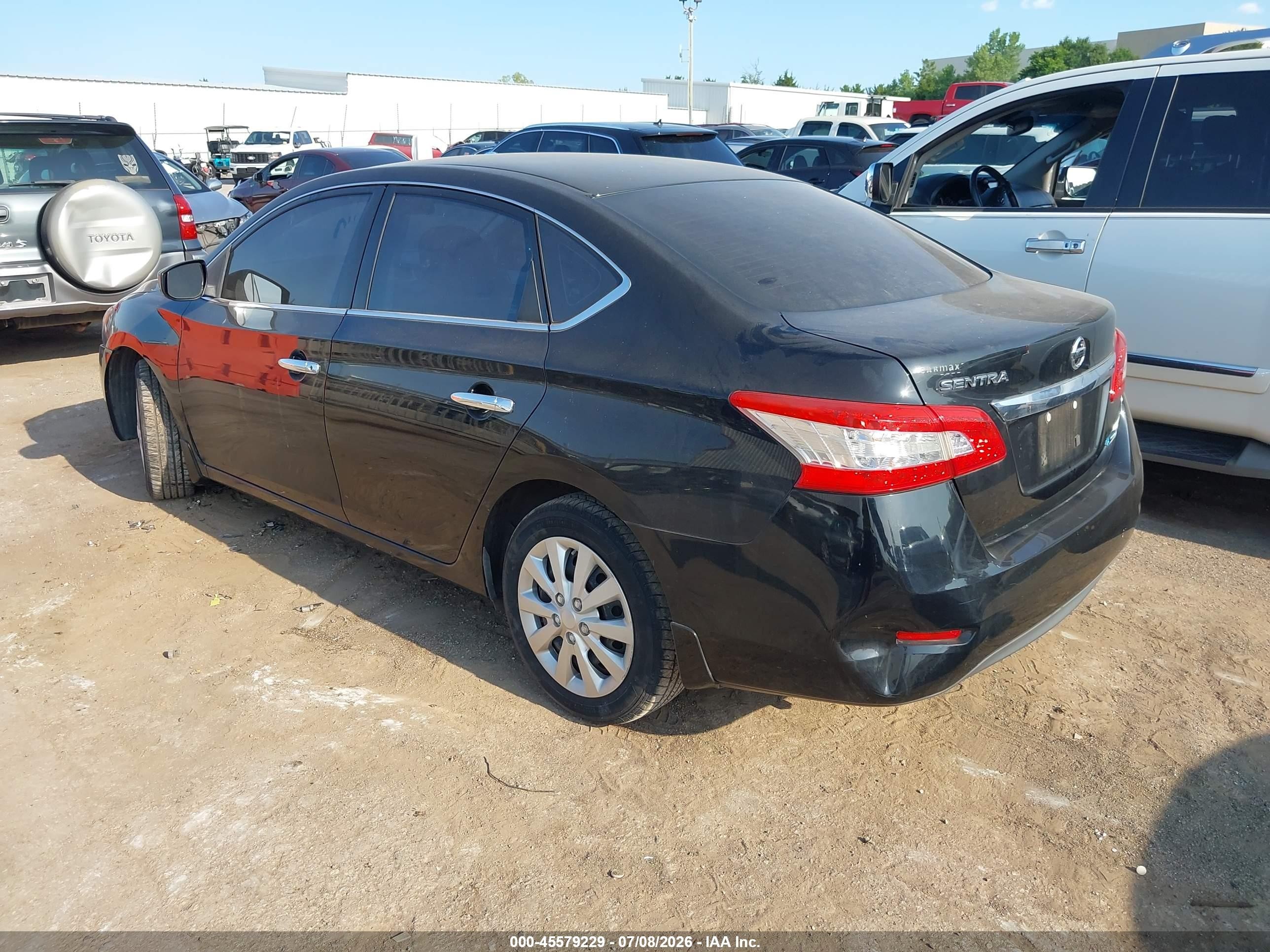 2014 Nissan Sentra S Black vin: 3N1AB7AP4EL629891