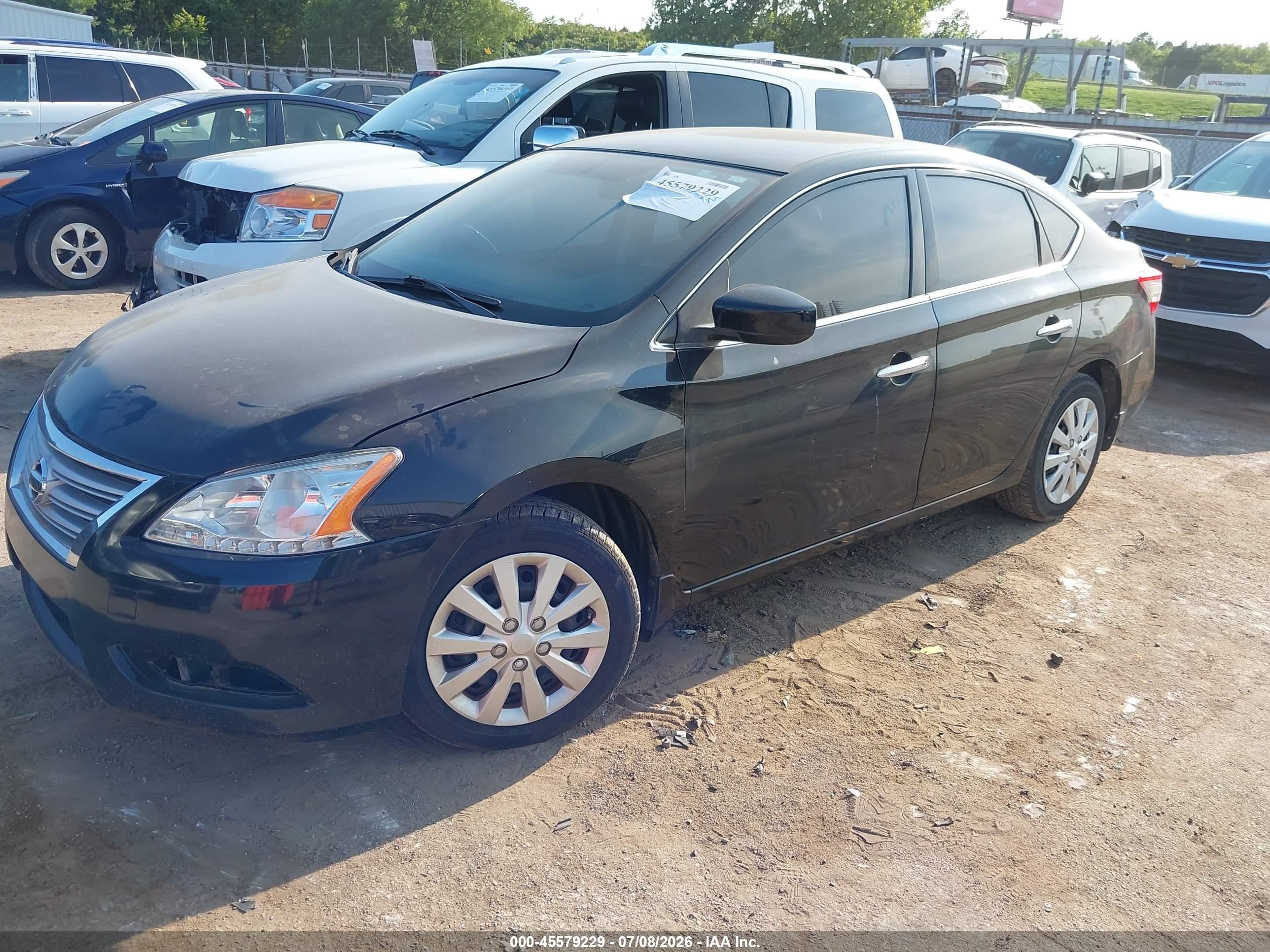 2014 Nissan Sentra S Black vin: 3N1AB7AP4EL629891