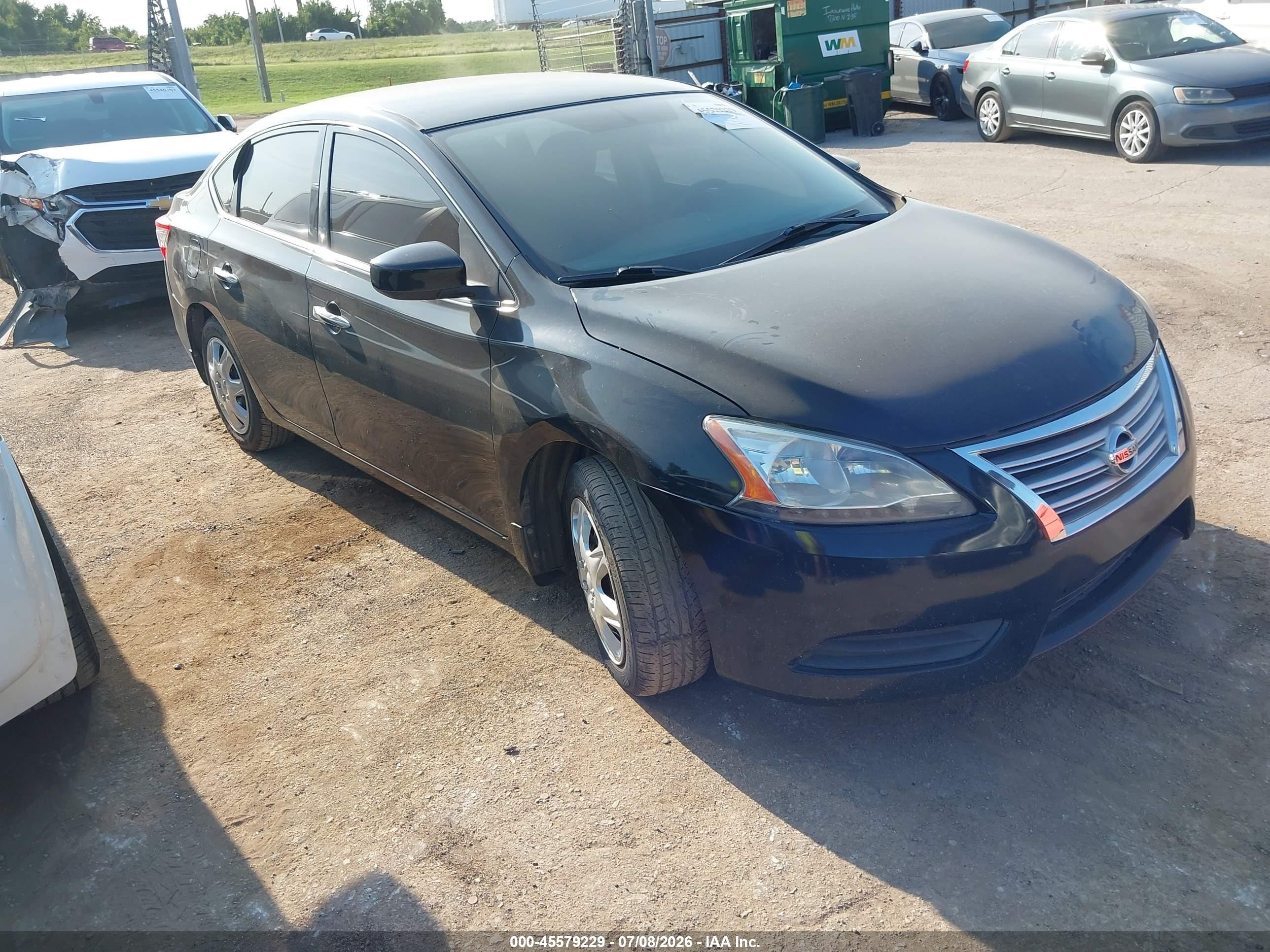 2014 Nissan Sentra S Black vin: 3N1AB7AP4EL629891