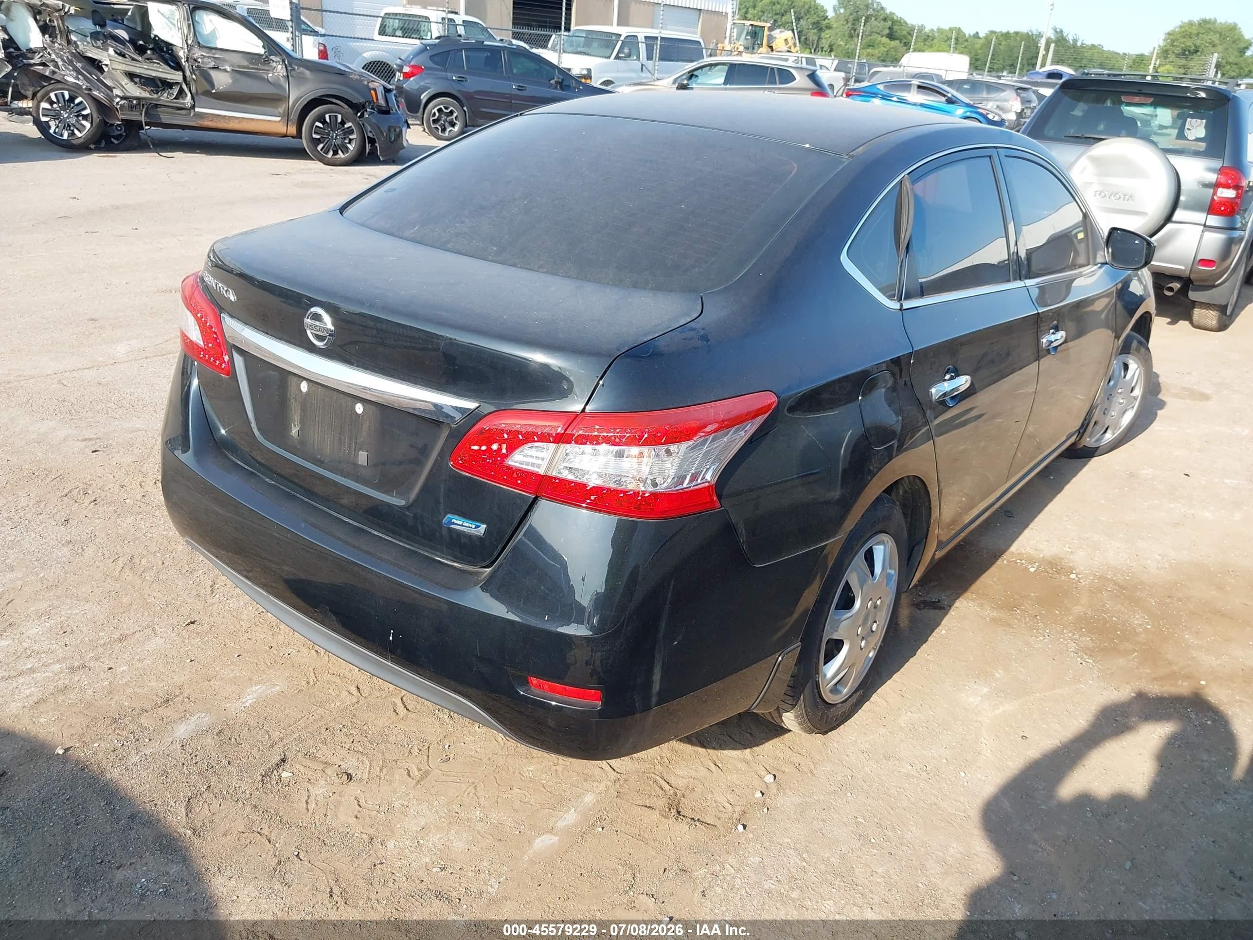 2014 Nissan Sentra S Black vin: 3N1AB7AP4EL629891