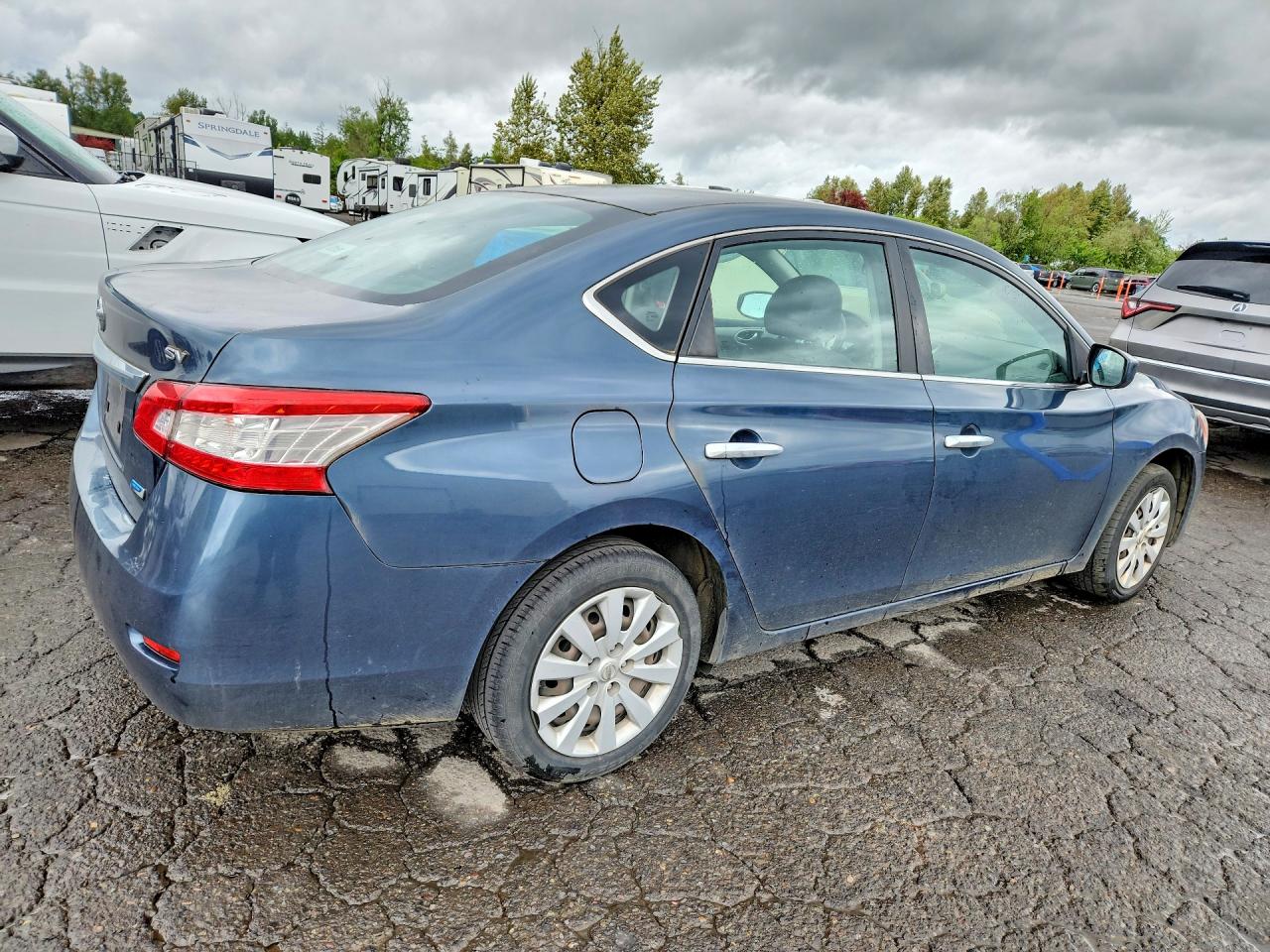 2014 Nissan Sentra Sv Blue vin: 3N1AB7AP4EL660235