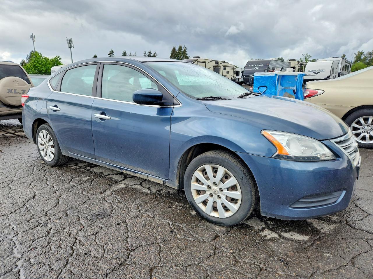 2014 Nissan Sentra Sv Blue vin: 3N1AB7AP4EL660235