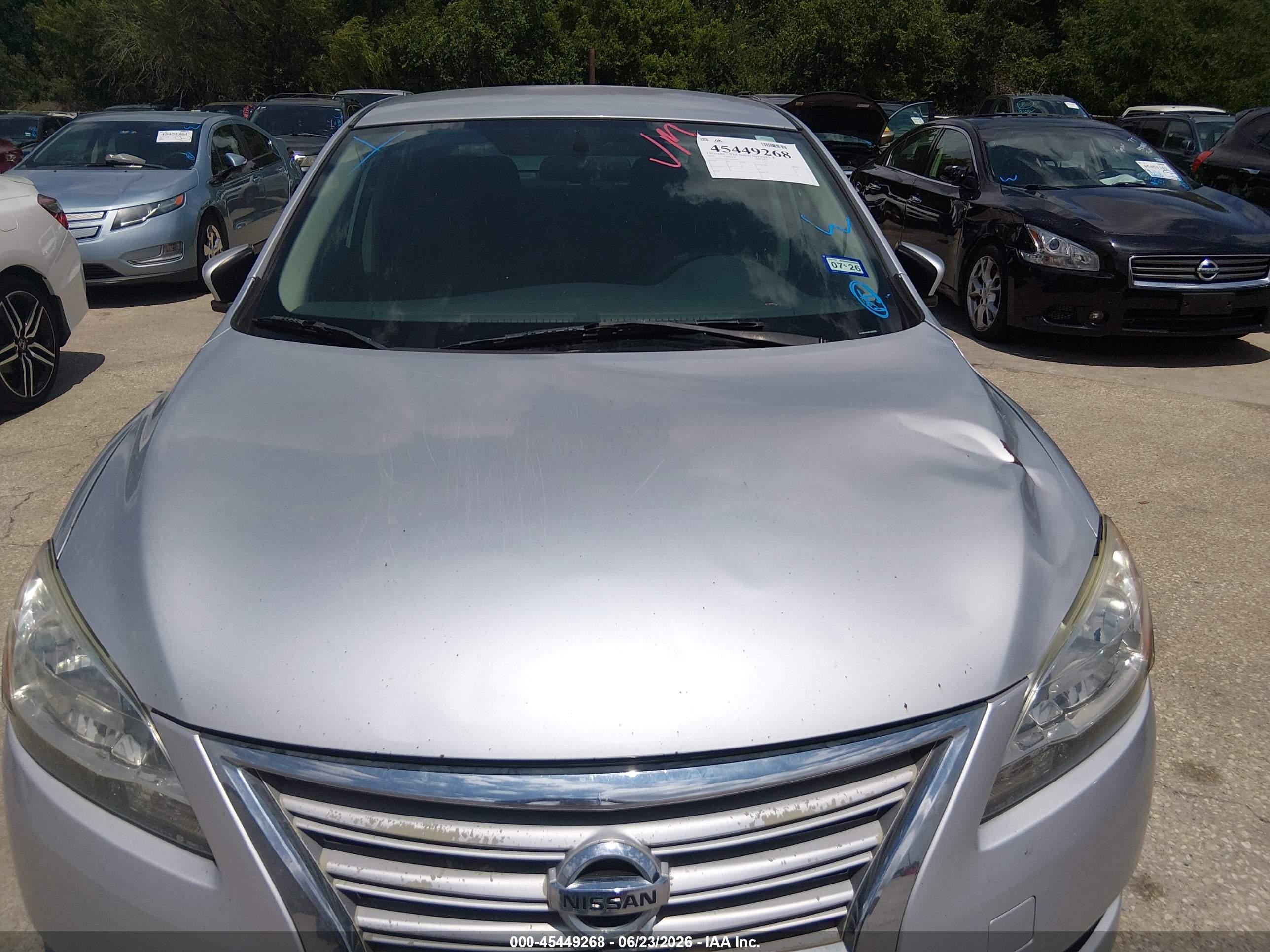 2014 Nissan Sentra Sv Silver vin: 3N1AB7AP4EL665855